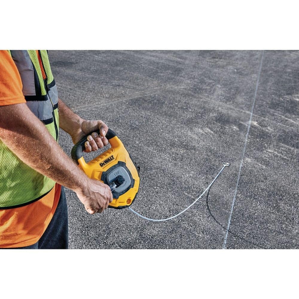 DEWALT 150Ft Large Capacity Chalk Reel - Professional Chalk Line Tool for Construction, Carpentry & DIY Projects - Perfect for Marking Straight Lines on Concrete, Wood & Drywall