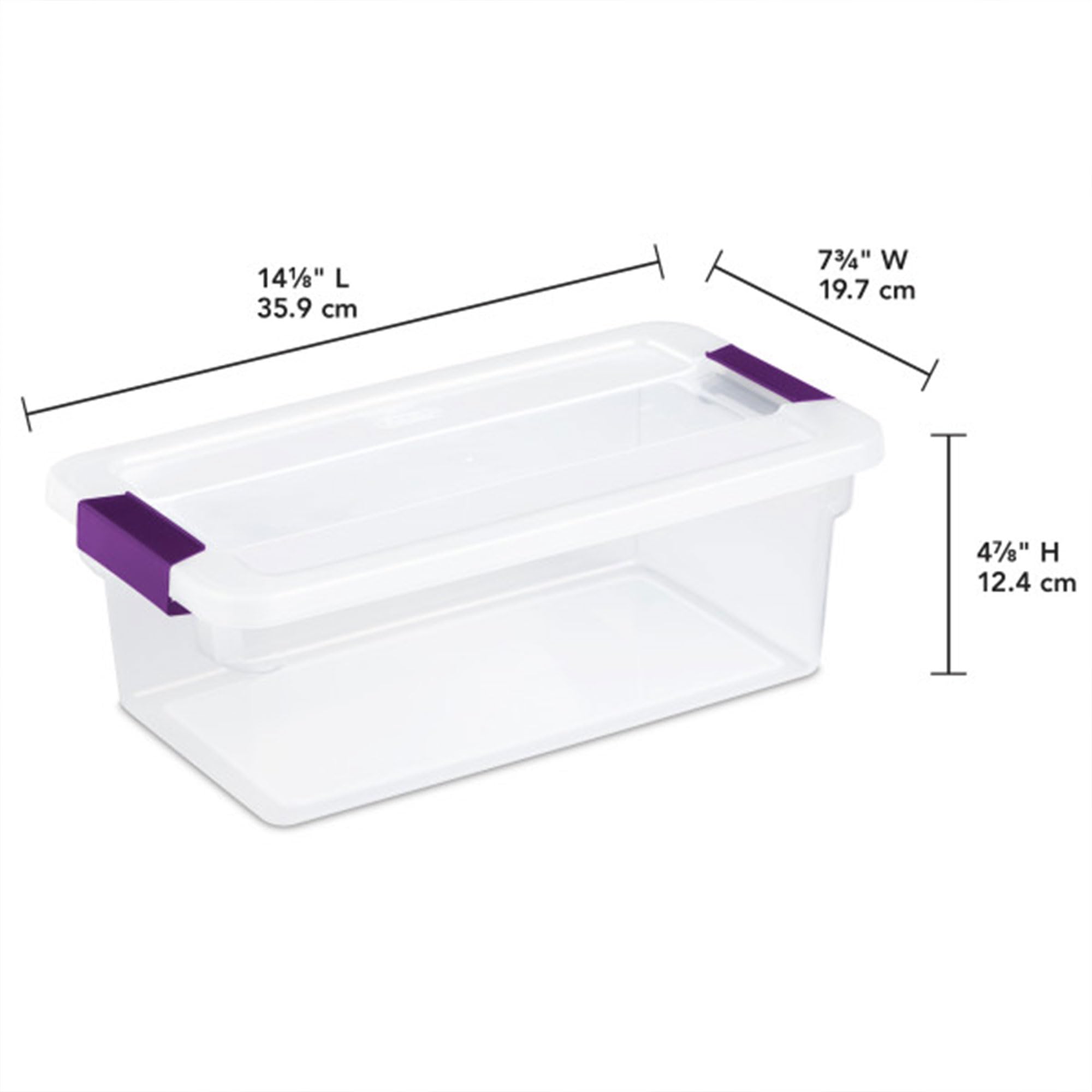 Sterilite 24-Pack 6 Quart ClearView Latch Storage Boxes - Stackable Plastic Organizer Bins for Home, Office & Closet Organization - Perfect for Toys, Crafts, Seasonal Decor & Pantry Storage