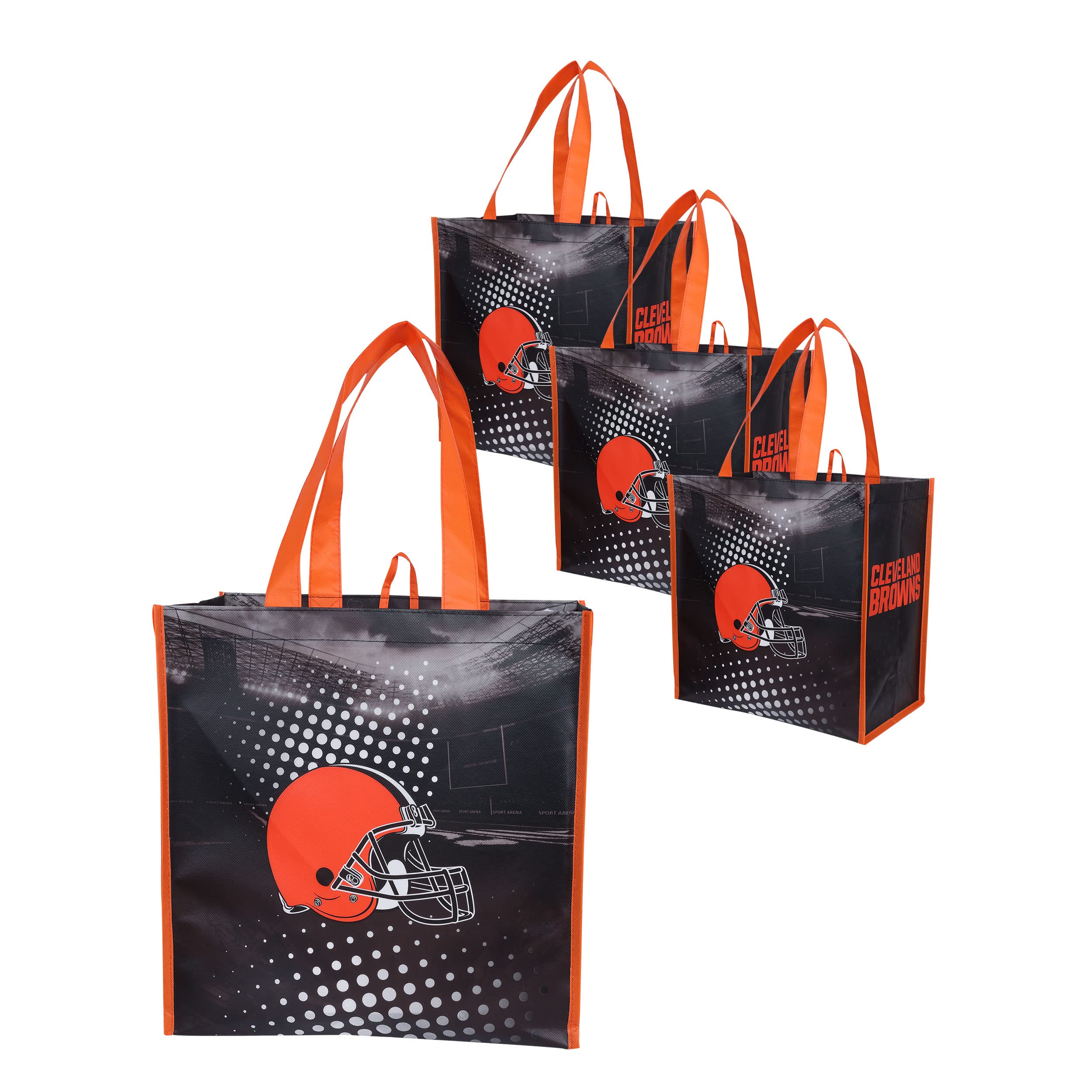 FOCO NFL Team Logo Reusable Grocery Shopping Bags - Eco-Friendly Tote Bags for Groceries, Shopping & Beach (Officially Licensed Team Designs) - Perfect for Game Day, Grocery Hauling & Sustainable Living