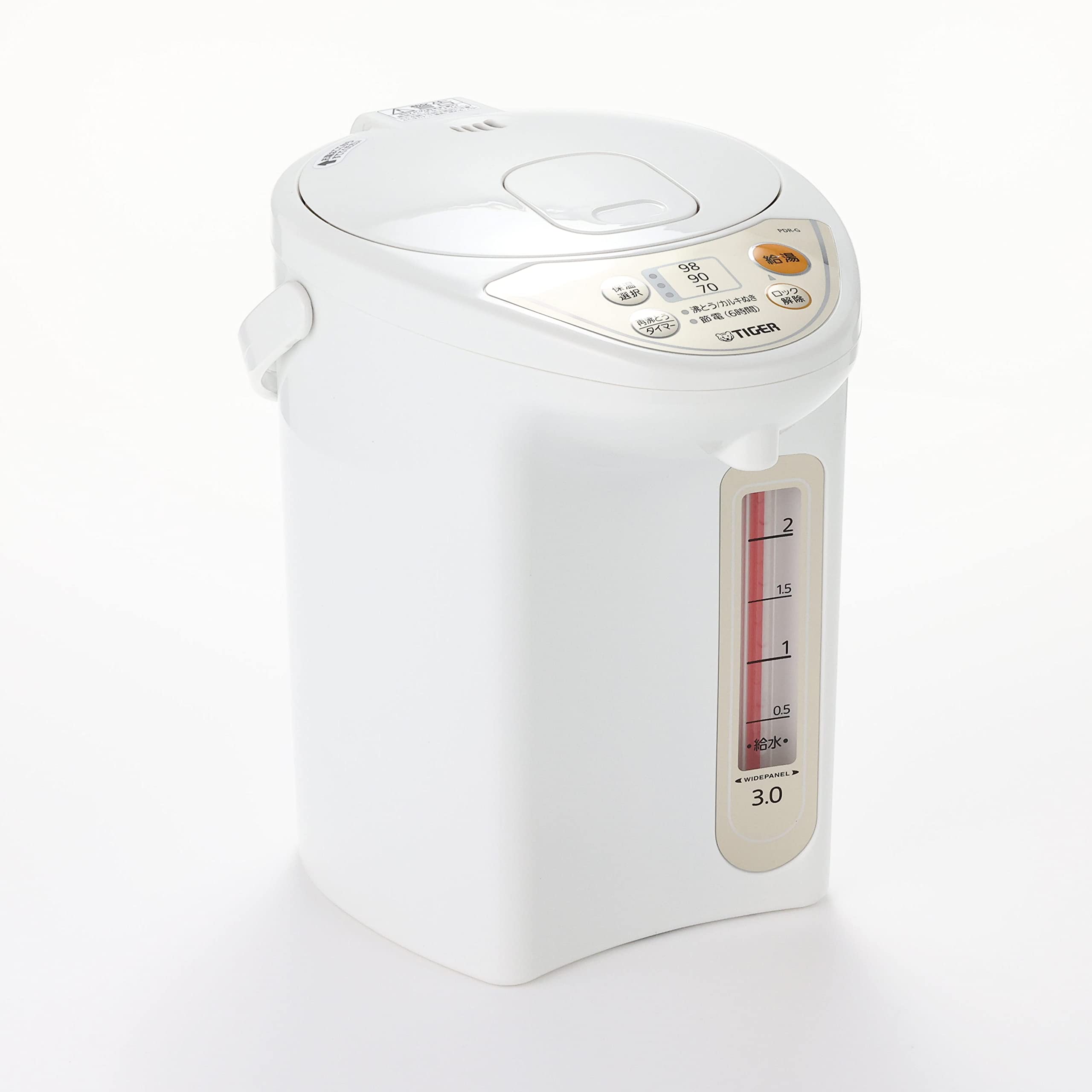 Tiger 3.0L Electric Kettle with Microcomputer Control - White (PDR-G300-W) - Perfect for Home, Office & Tea/Coffee Brewing