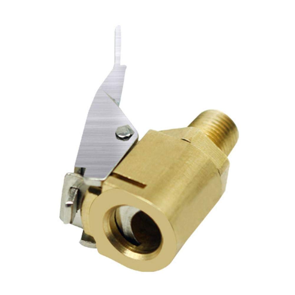 **Heavy Duty Tire Air Chuck - Quick Release Clip Type Nozzle Adapter for Car Air Pump & Tire Inflator - Fast Conversion Head for Easy Tire Inflation (Ideal for Cars, Trucks, Bikes & ATVs)**