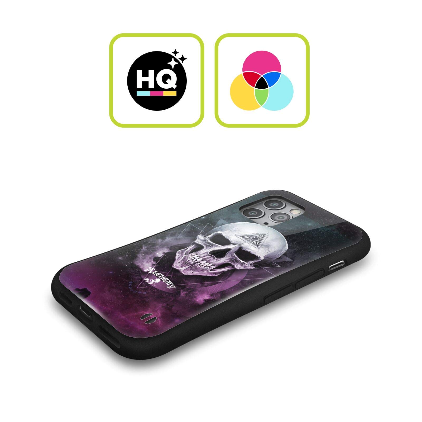 Alchemy Gothic The Void Geometric Skull Hybrid Case for iPhone 12/12 Pro - Officially Licensed Gothic Phone Cover | Perfect for Halloween, Gothic Fashion & Alternative Style Lovers