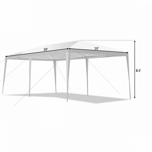 10x20 Ft Party Tent with 4 Side Windows - Waterproof Outdoor Canopy for Weddings, Picnics & Camping | Heavy-Duty Event Shelter for Backyard, Beach & Commercial Use