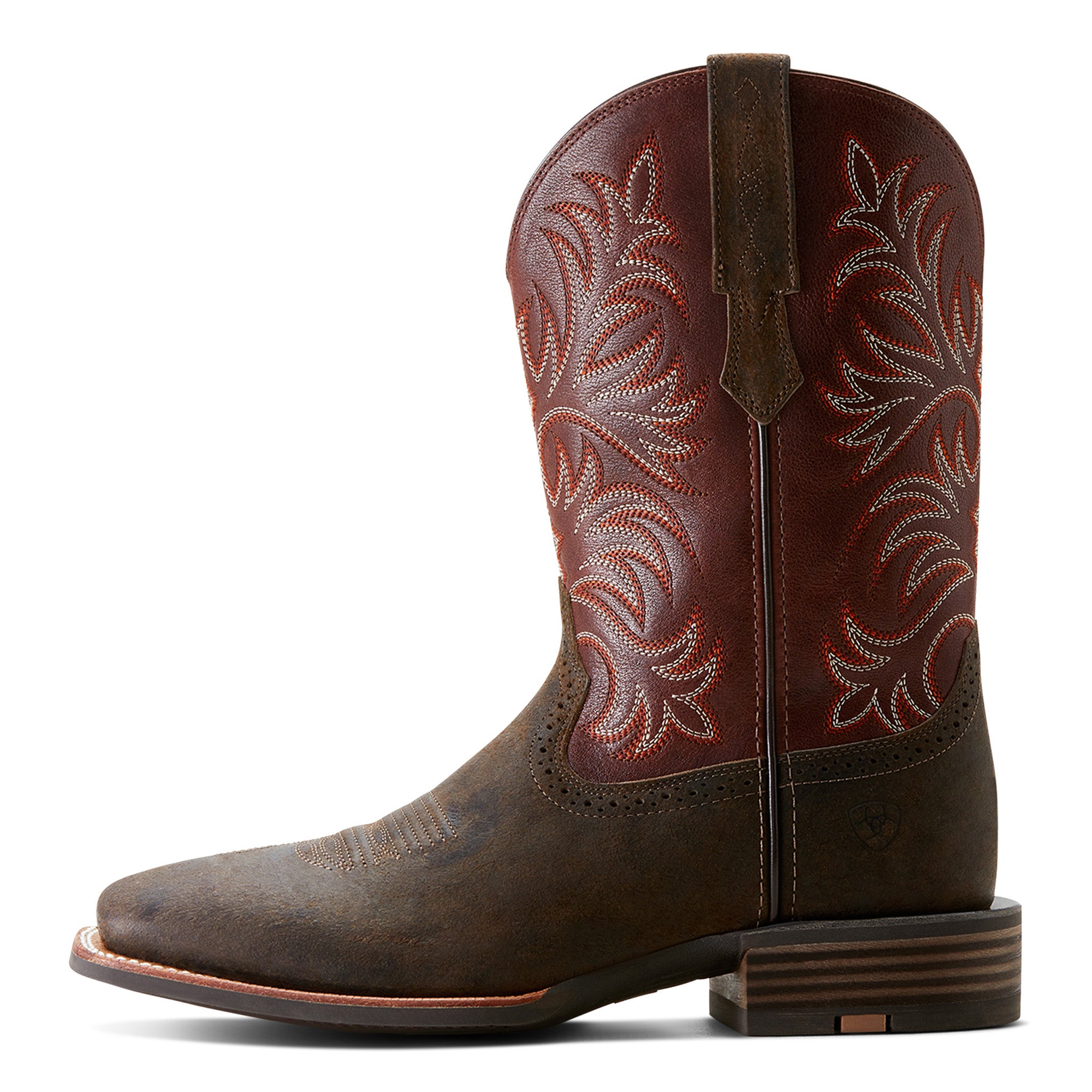Ariat Men's Oakwood Western Cowboy Boots - Durable Leather Work & Riding Boots for Ranch, Rodeo & Country Style