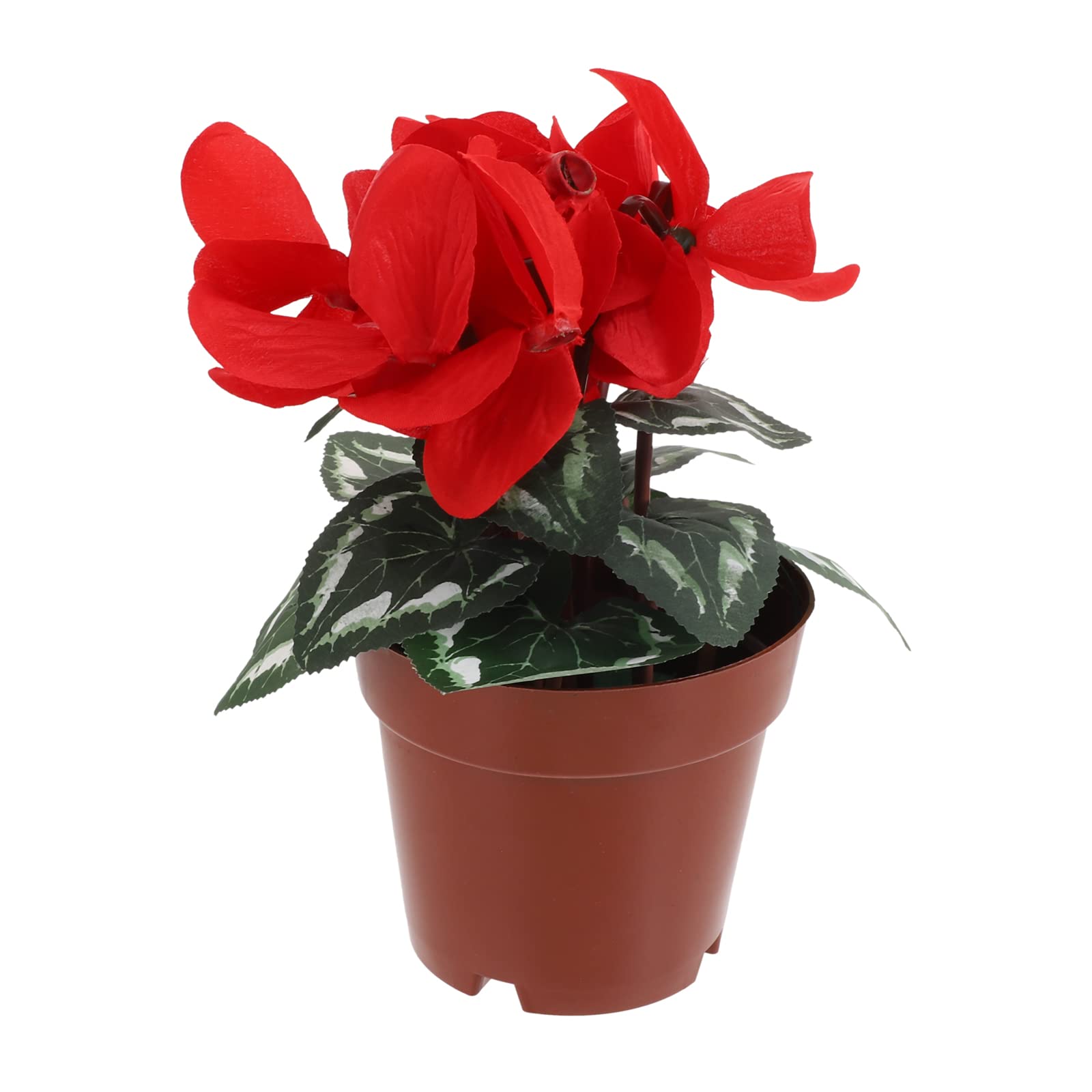 VOSAREA Artificial Mini Rose Potted Plant - Fake Rose Flowers Bonsai for Home & Office Decor, Chic Floral Arrangement for Tabletop, Desk, Shelf, Wedding Centerpiece and Gift Giving