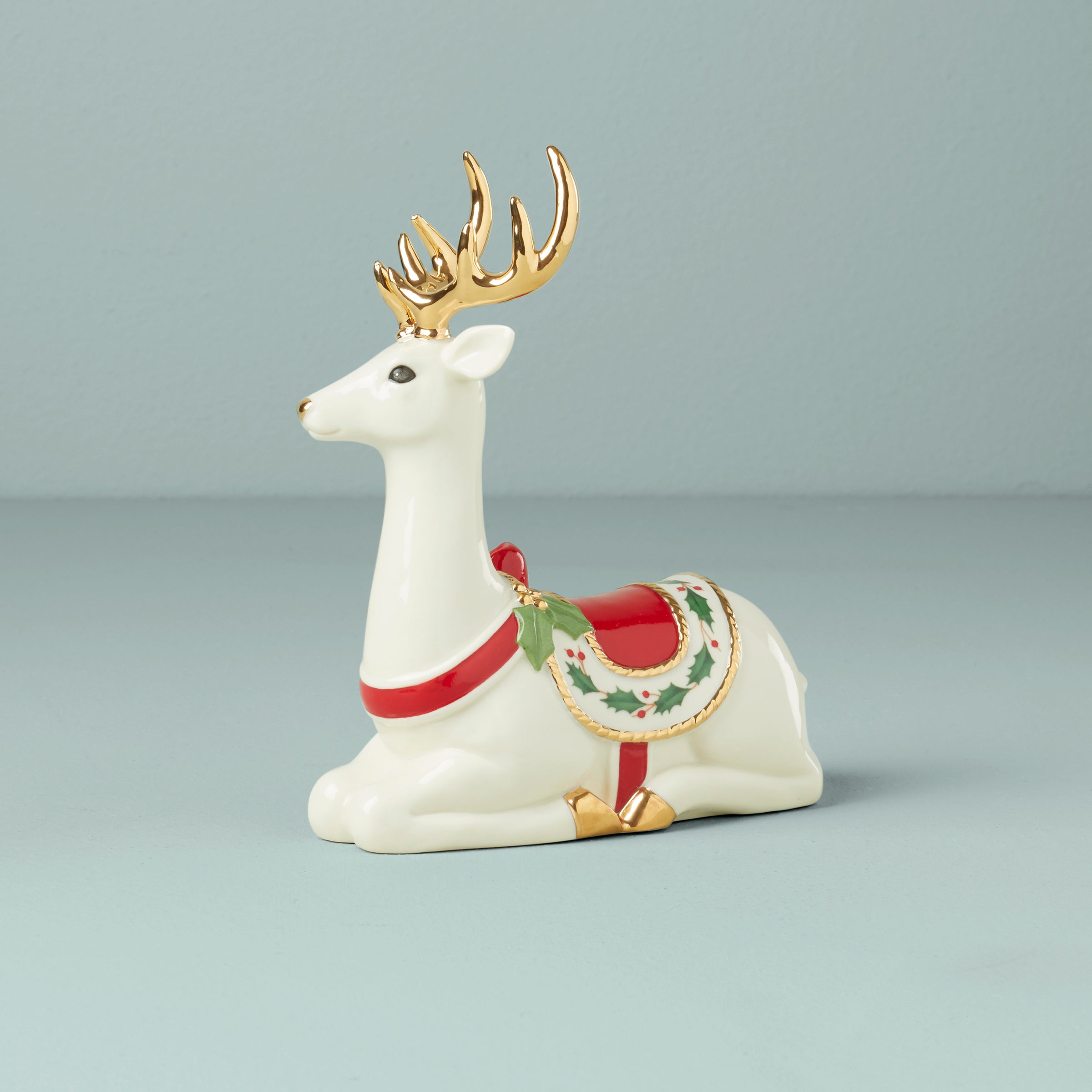 Christmas Reindeer Figurine - Handmade Nordic Style Decor for Holiday Tabletop, Mantel & Gift Giving