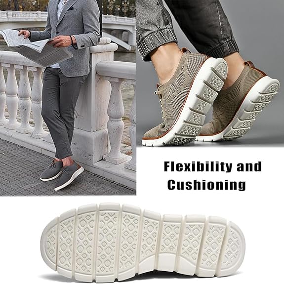 Bestones Men's Lightweight Casual Walking Shoes - Breathable & Comfortable Urban Sneakers for Daily Wear, Gym, Travel & Outdoor Activities