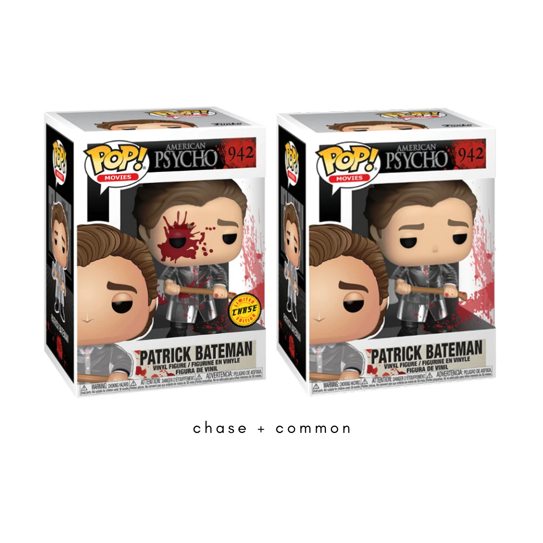 Funko Pop! American Psycho Patrick Bateman Vinyl Figure #942 (Chase & Common Variants) - Perfect for Movie Collectors and Office Decor