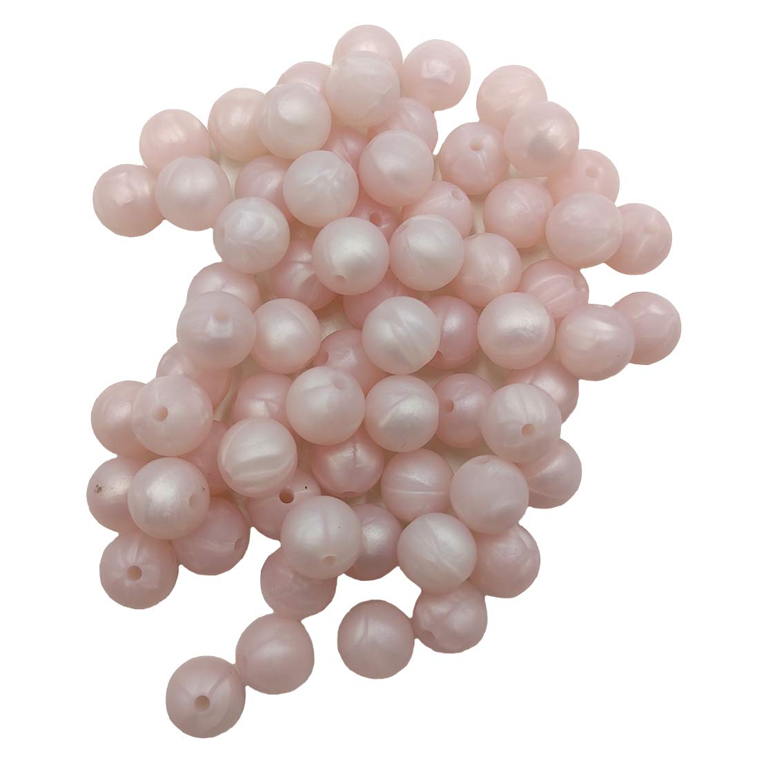 YNGMEANS 50pcs 12mm Round Silicone Beads for DIY Keychains, Jewelry Making, Pens & Craft Projects - Soft Pearl Spacer Beads Kit for Handmade Gifts, Mom Lanyards & Accessories (Perfect for Scrapbooking, Party Favors & Home Decor)