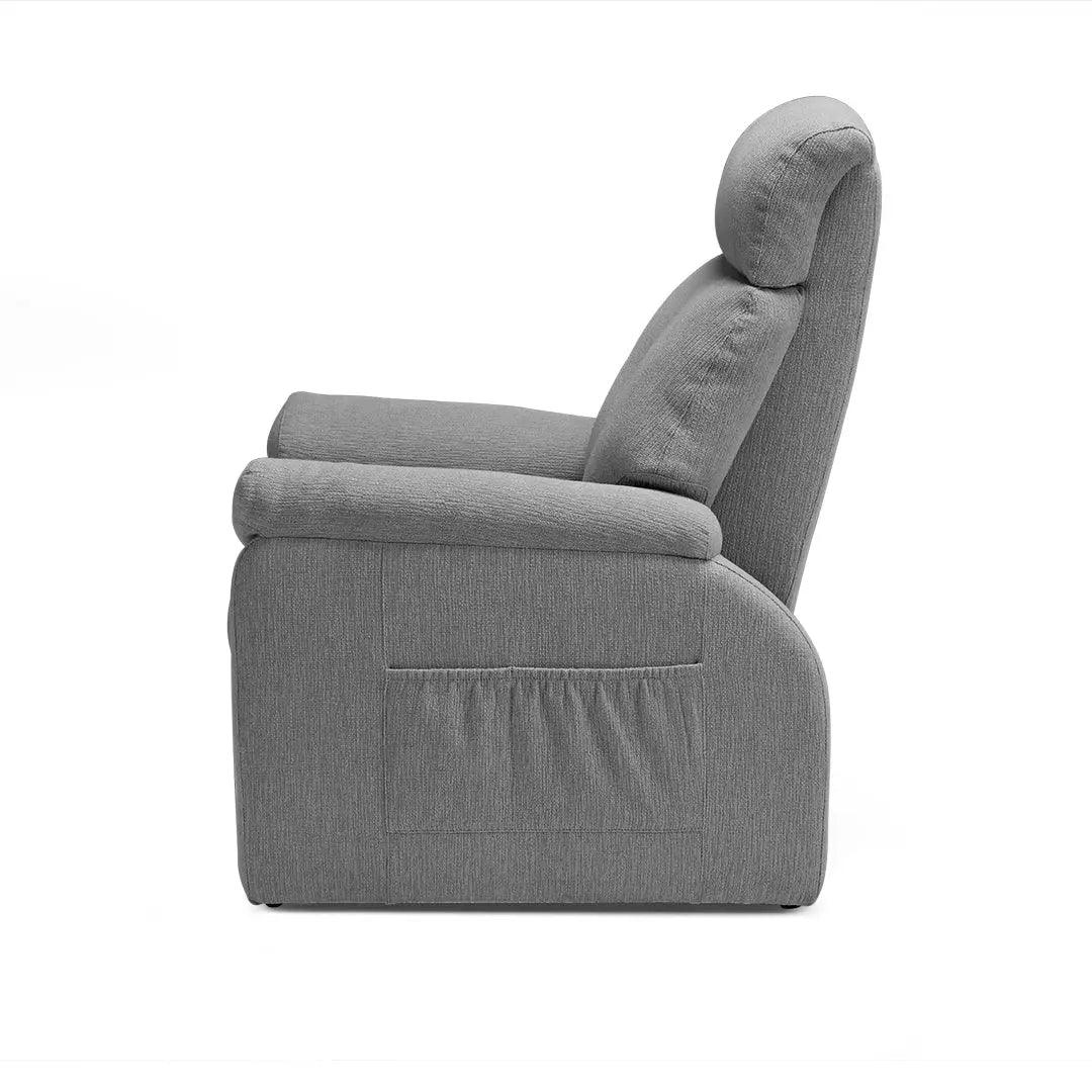 Henry Armrest Power Recliner Chair - Super Zero Gravity Massage Recliner for Living Room, Home Theater & Office - Ergonomic Leather Lounge Chair with USB Charging & Cup Holders