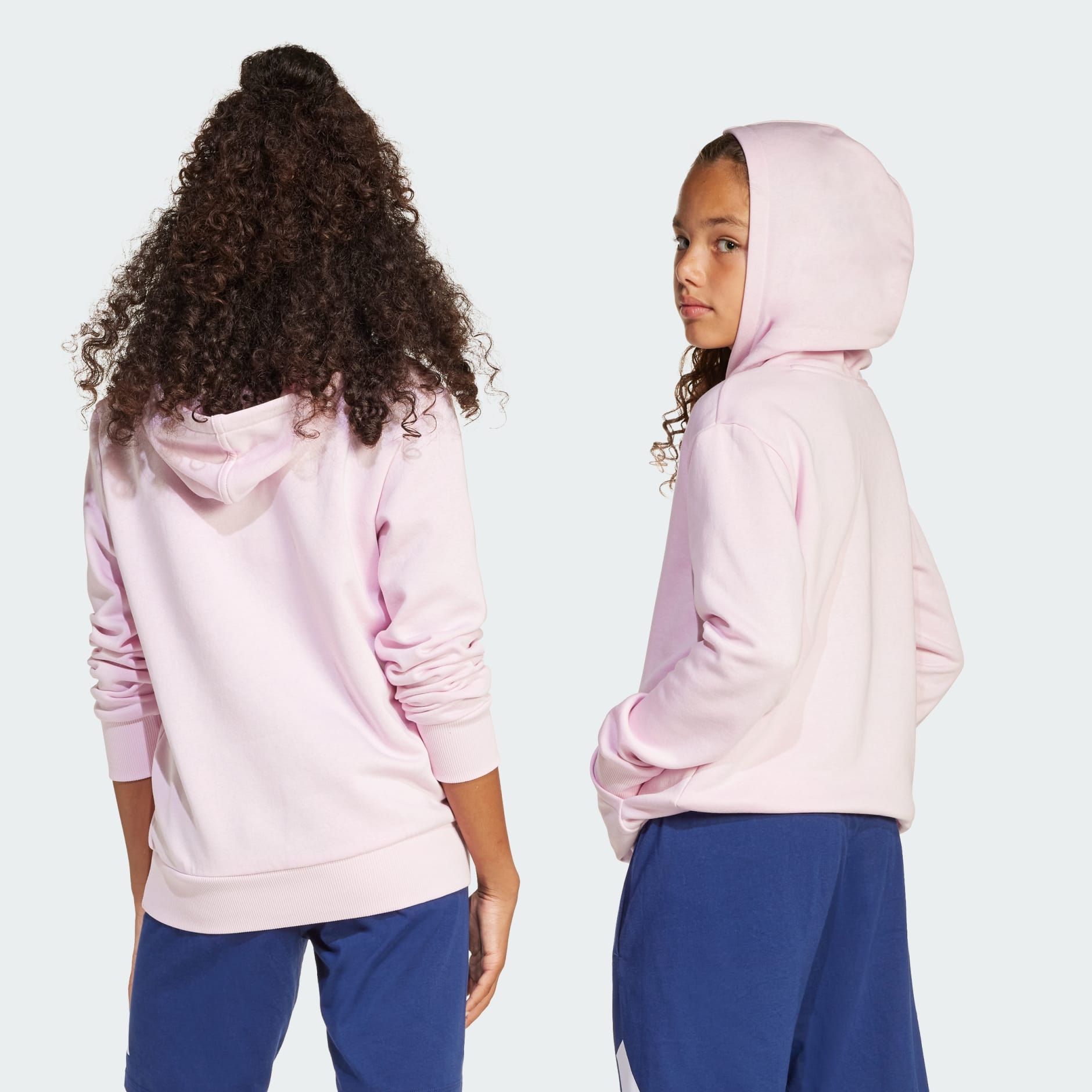 Adidas Kids' Essentials Fleece Pink Hoodie - Soft & Cozy Pullover for Boys & Girls - Perfect for School, Playdates & Outdoor Activities