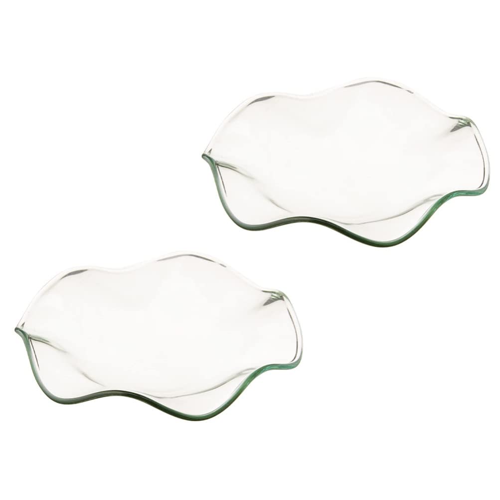 2Pcs Replacement Glass Dish for Oil Warmer & Wax Melt Warmer - 8.5x8.5cm Candle Warmer Bowl Plate Tray - Perfect for Aromatherapy, Home Fragrance & Scented Wax Melts