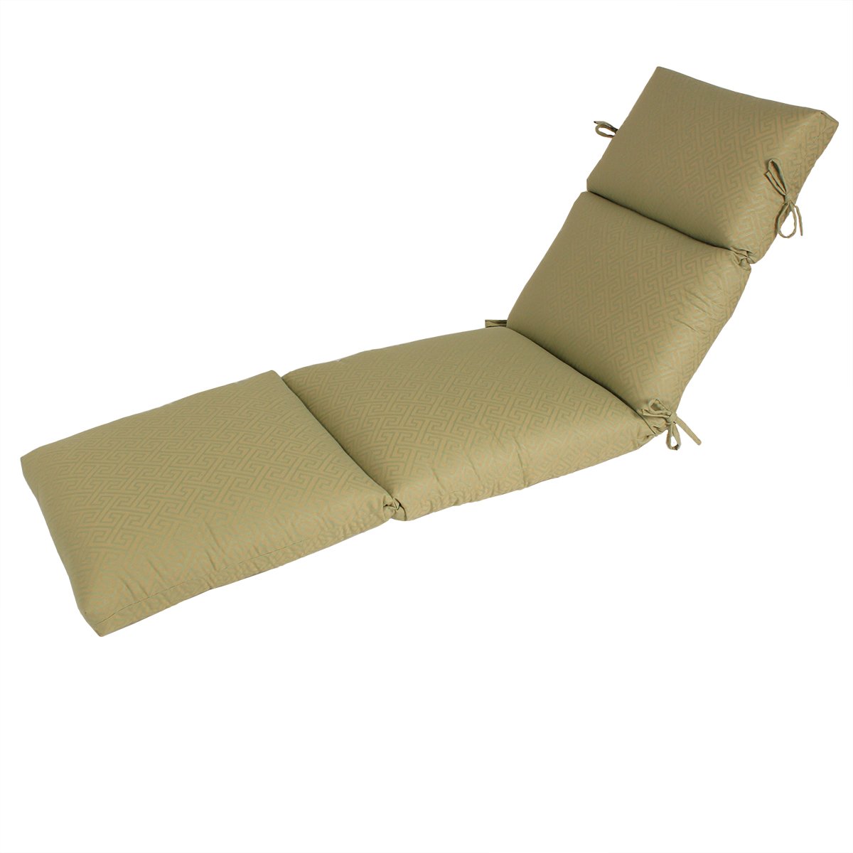 Sunbrella Indoor/Outdoor Chaise Cushion 22x74x5 - Ming Green Tea Color, Channeled Design, Water & Fade Resistant - Perfect for Patio, Poolside & Outdoor Lounge Furniture