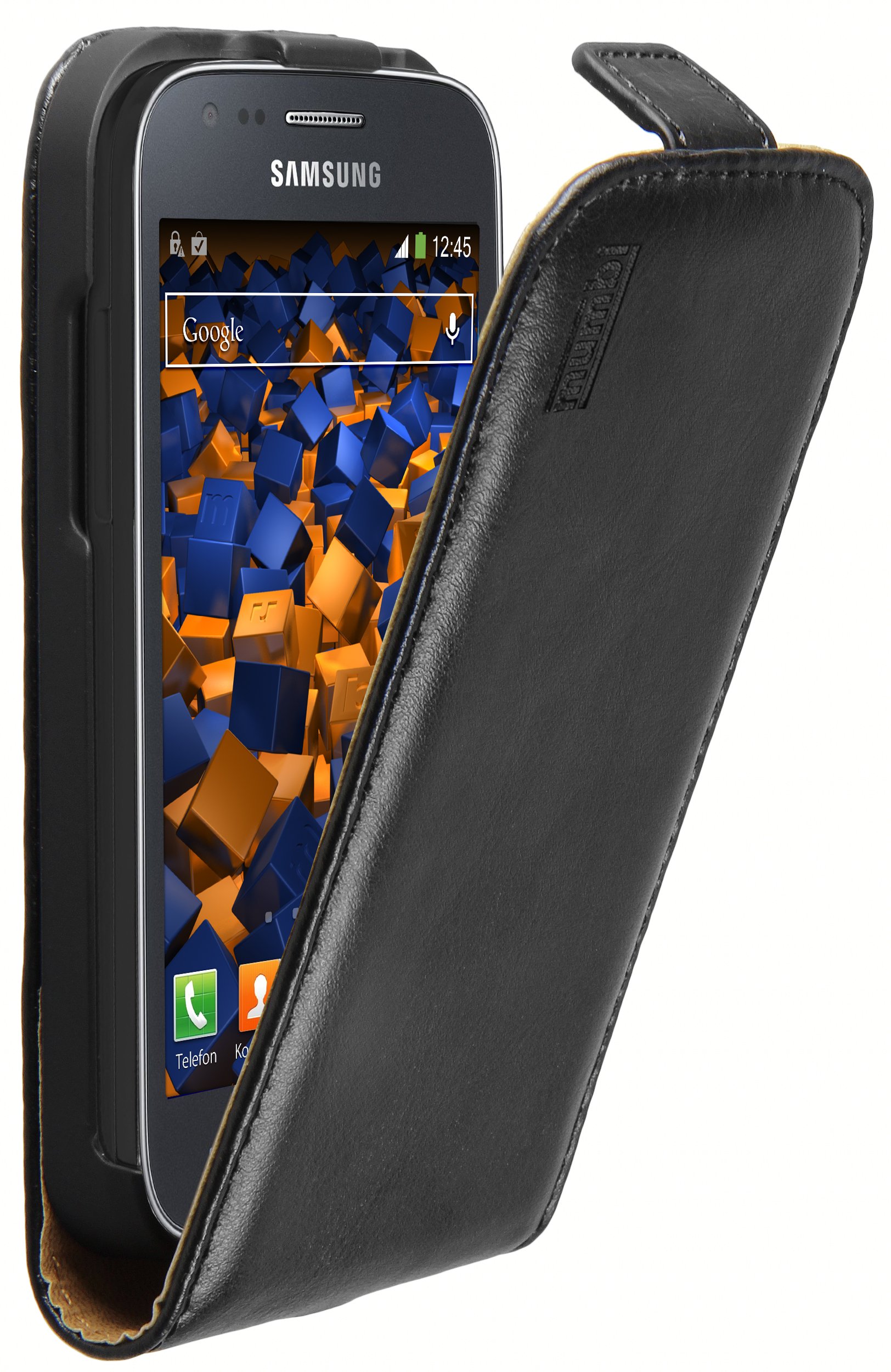 Premium Genuine Leather Case for Samsung Galaxy Ace Duos - Protective Clasp & Slim Fit Design | Perfect for Business, Travel & Everyday Use