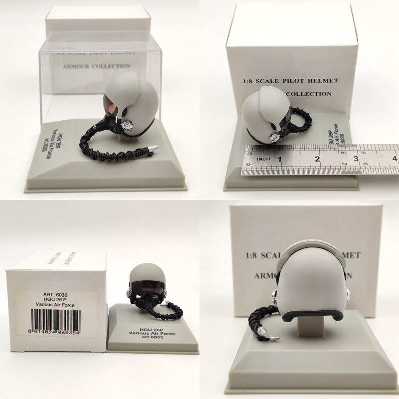 1/8 Scale CDC Armour Franklin Mint Pilot Helmet HGU 26P 33P 55P MK 10 Gueneau 316 APH 6B Diecast Model Collection - Perfect for Aviation Enthusiasts & Military Memorabilia Collectors