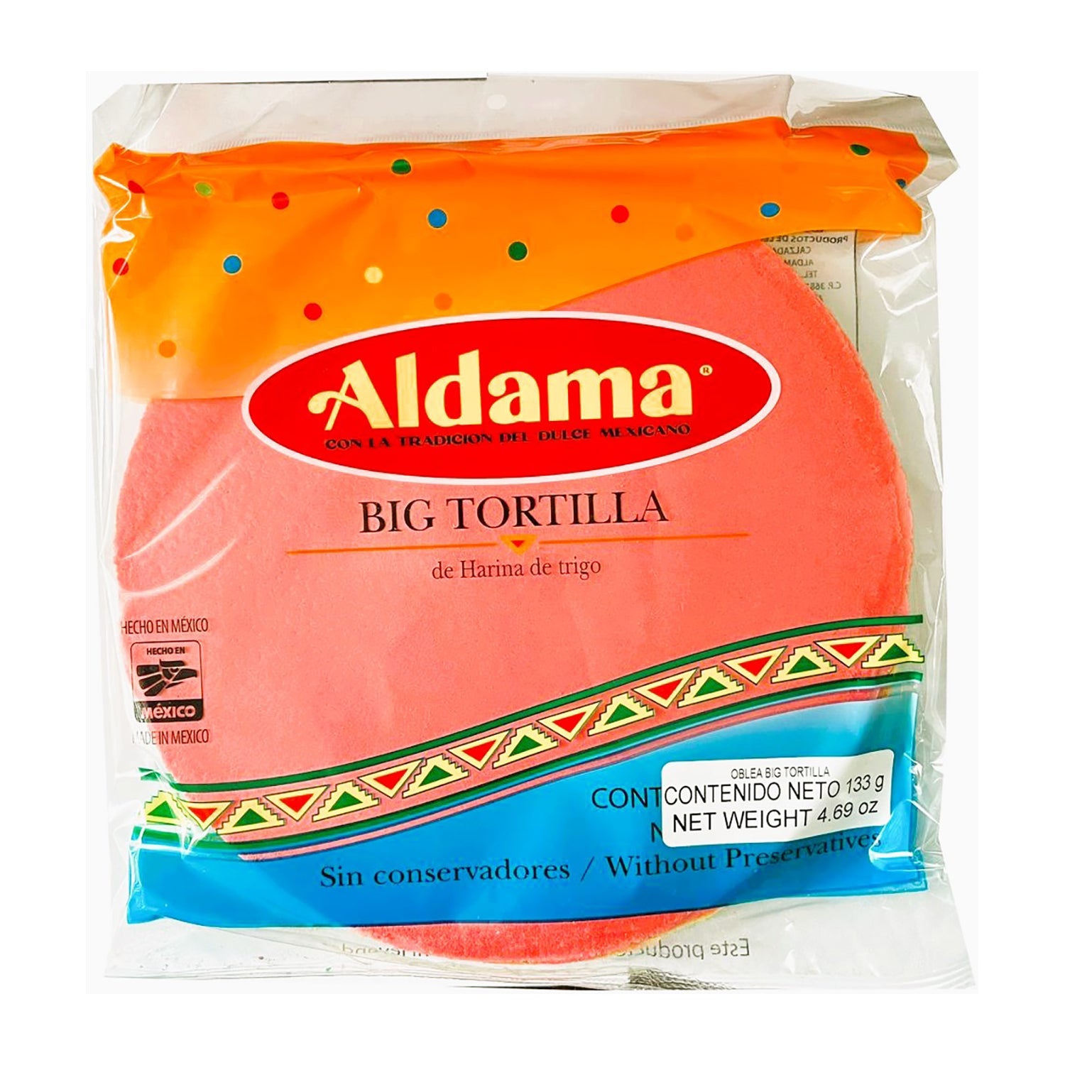 Aldama Big Tortilla - 6.7oz Bag of Authentic Mexican Flour Tortillas for Tacos, Burritos & Wraps | Perfect for Family Meals & Mexican Cuisine
