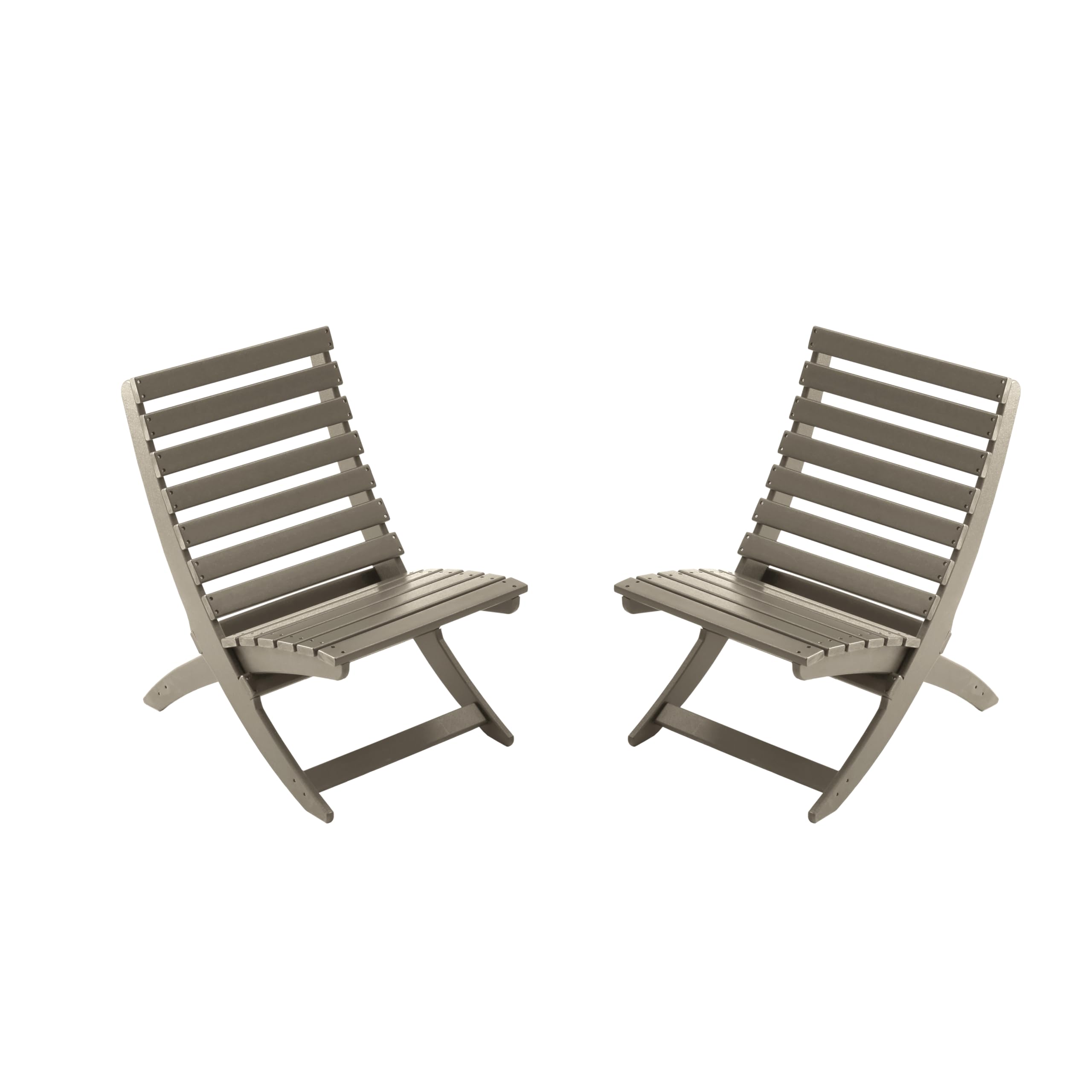 **Adirondack Xavier Chair - Heavy Duty HDPE All-Weather Folding Outdoor Chairs (Set of 2, Brown) - Supports 350 lbs - Perfect for Beach, Pool, Camping, Fishing, Patio & Lawn Use**