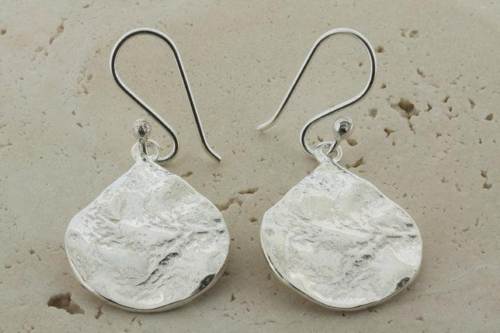 Elegant Elephant Skin Teardrop Earrings in Sterling Silver - Perfect for Parties, Weddings & Everyday Wear
