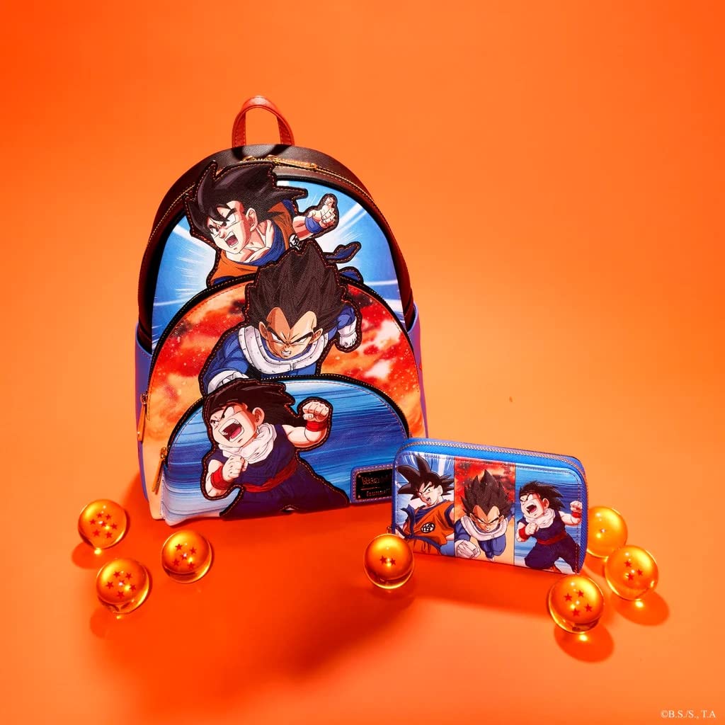 Dragon Ball Z Trio Zip Around Wallet - Anime Cosplay Wallet for Goku, Vegeta, & Frieza Fans - Perfect for Conventions, Collectors & Everyday Use
