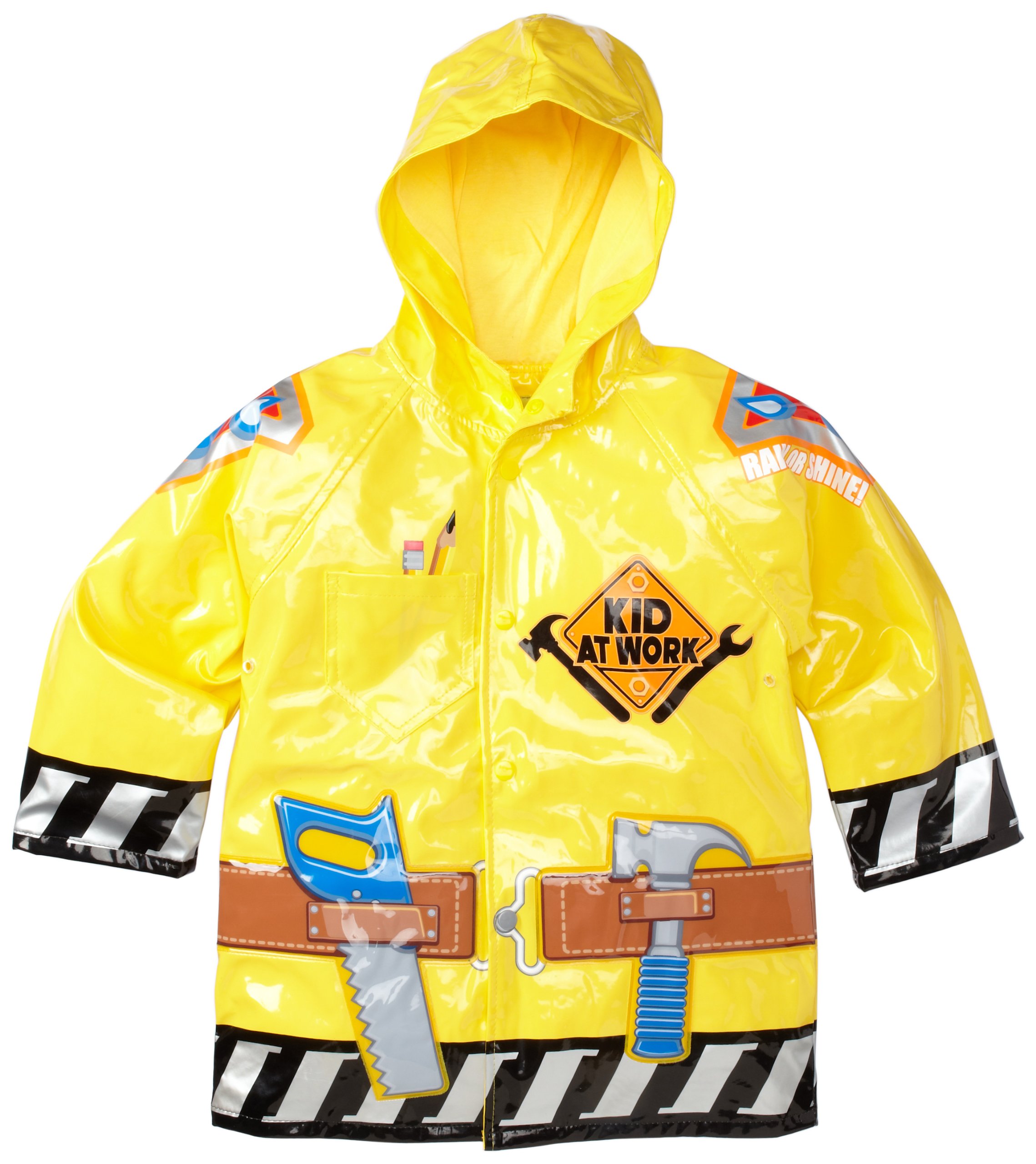 Western Chief Boys Raincoat for Kids Ages 2-7 - Waterproof Work Rain Jacket for Outdoor Play, School & Rainy Day Adventures