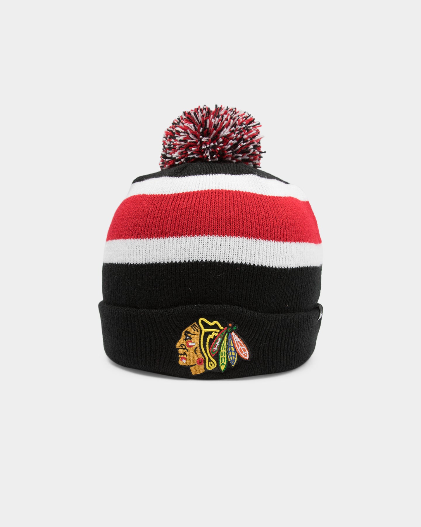 47 Brand Chicago Blackhawks Breakaway Cuff Knit Black NHL Hockey Beanie - Winter Warm Hat for Men & Women - Perfect for Games, Outdoor Activities & Cold Weather