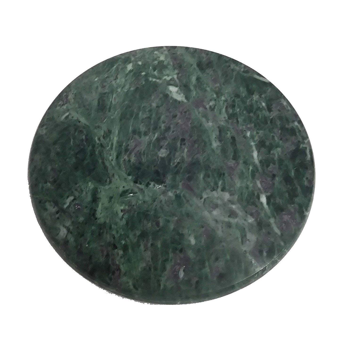 Premium GUNEE Marble Chakla Roti Maker - 12x12 Inch Green Marble Rolling Pin Board with Ring Base - Perfect for Indian Chapati, Roti, Pizza Dough & Pastry Making - Durable Kitchen Baking Tool