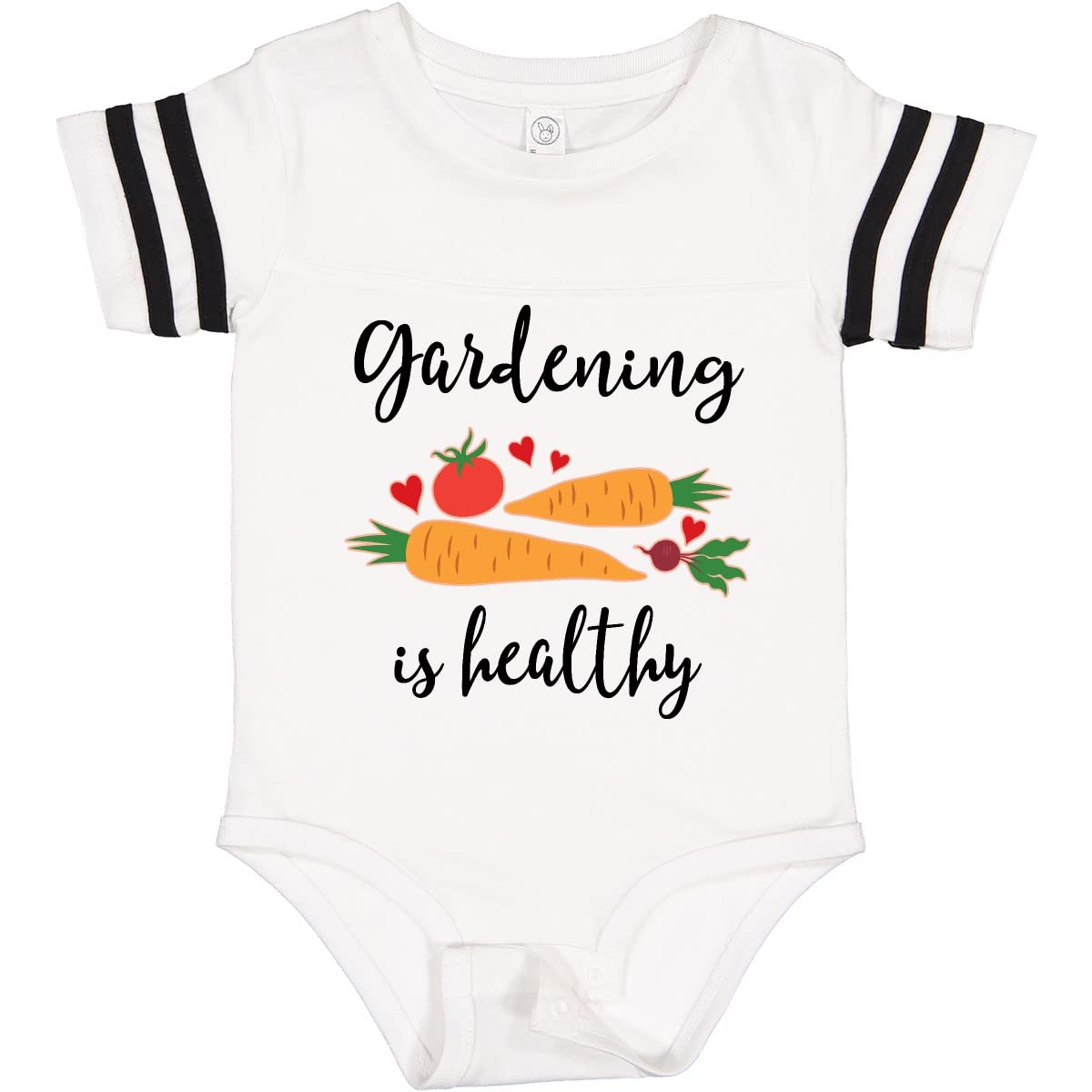 Inktastic Gardening is Healthy Gardener Baby Bodysuit - Cute Organic Cotton Onesie for Infants, Perfect for Outdoor Activities, Family Gardening & Photo Shoots