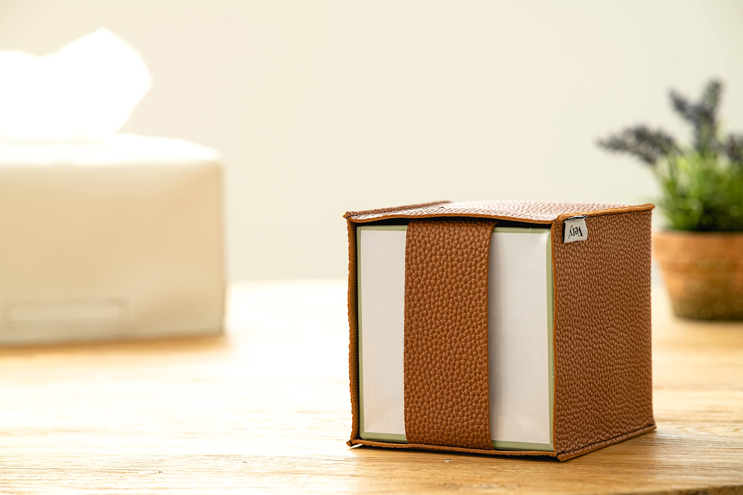VETY EmphaSeams PU Leather Tissue Box Cover, 9.5