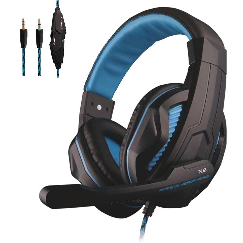 Megadream Over-Ear Stereo Gaming Headset with Noise Cancelling Mic - 3.5mm Wired Headphones for PC, Laptop, Computer - Perfect for Gaming, Office Work & Business Call Centers - Comfortable for Long Sessions