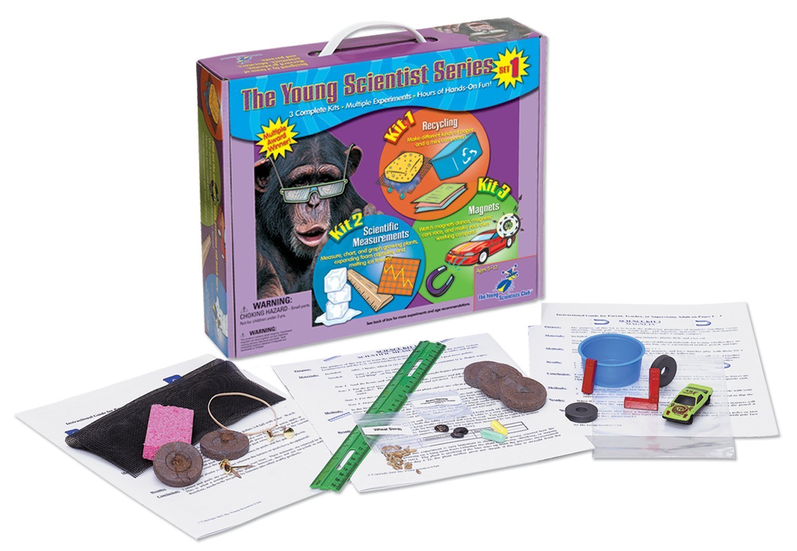 Young Scientist Series STEM Kit Set - Recycling Science Kit, Measurement Experiments & Magnet Activities for Kids - Perfect for Homeschooling & Classroom Science Projects