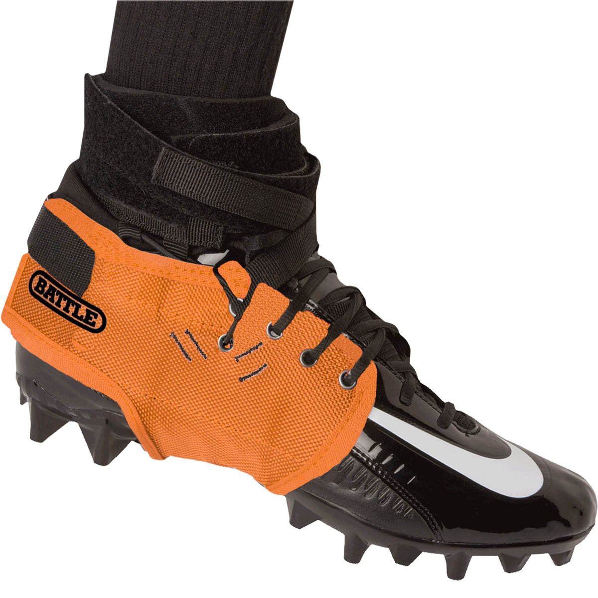 Battle Sports xFAST Ankle Support System - Orange - Medium Size - Breathable & Adjustable Ankle Brace for Basketball, Running, Soccer & Volleyball - Injury Prevention & Recovery Support