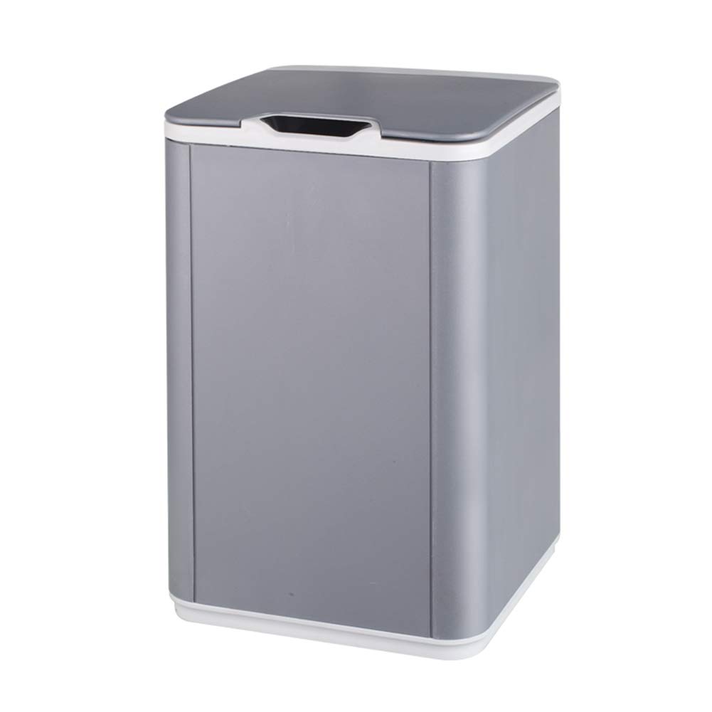 LTLCBB 12L Automatic Touchless Intelligent Induction Motion Sensor Trash Can - Hands-Free Rectangular Kitchen Waste Bin with Recycler, Gray - Perfect for Home, Office, and Restaurant Hygiene