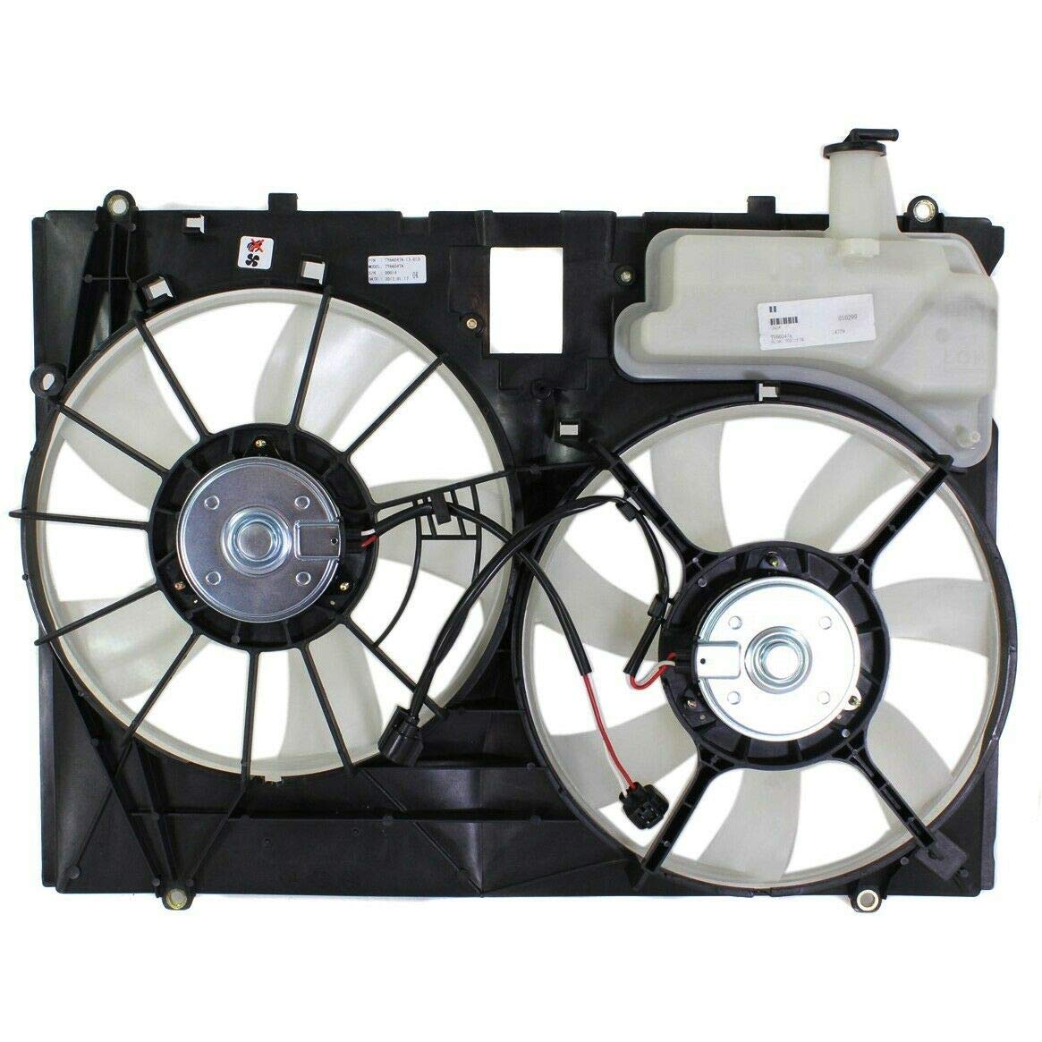 Toyota Sienna 3.5L 2007-2010 Dual Radiator Cooling Fan Blade Assembly Set - Replacement Part #13448008 & #620574 - Perfect for Engine Overheating Prevention & Summer Driving