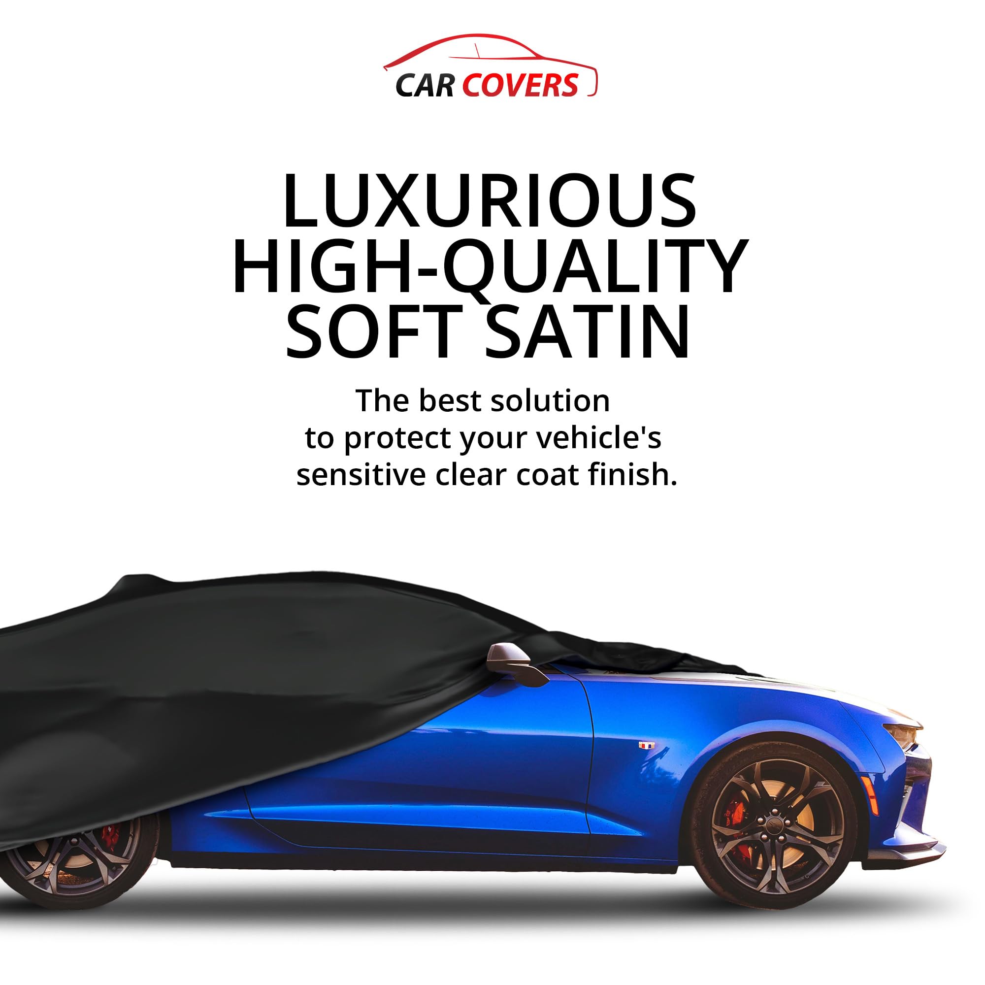 Scratch-Resistant Indoor Car Cover for 1993-2002 Chevrolet Camaro 4th Gen - Black Satin Ultra Soft Material with Warranty | Perfect for Garage Storage & Vehicle Protection