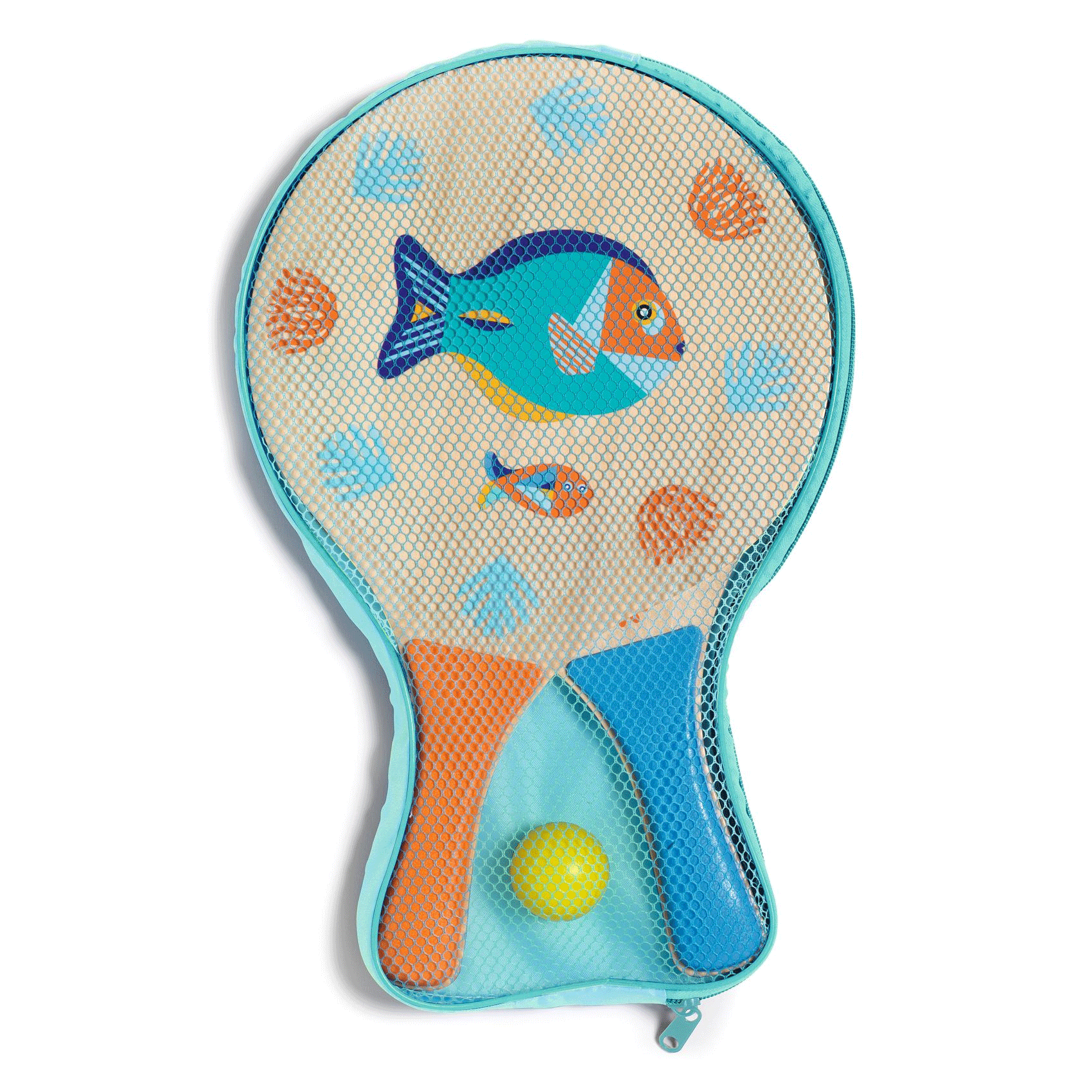 Premium Djeco Sea Beach Tennis Set - Outdoor Sports Equipment for Kids & Adults - Perfect for Beach, Backyard, and Park Play