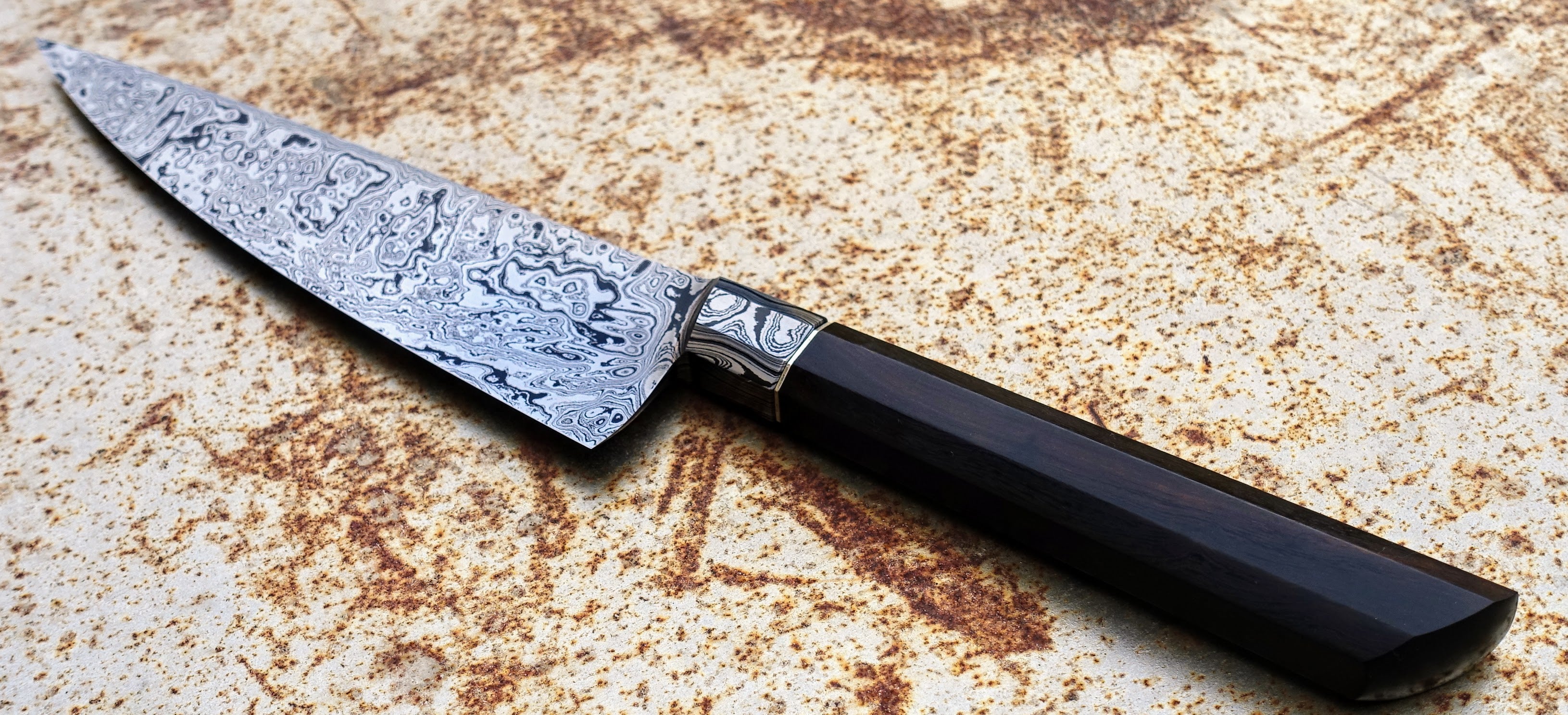 Premium E.B Bladeworks Integral Western Chef Knife 195mm - High Carbon Steel Kitchen Knife for Professional Chefs & Home Cooking, Perfect for Slicing, Dicing & Meat Cutting