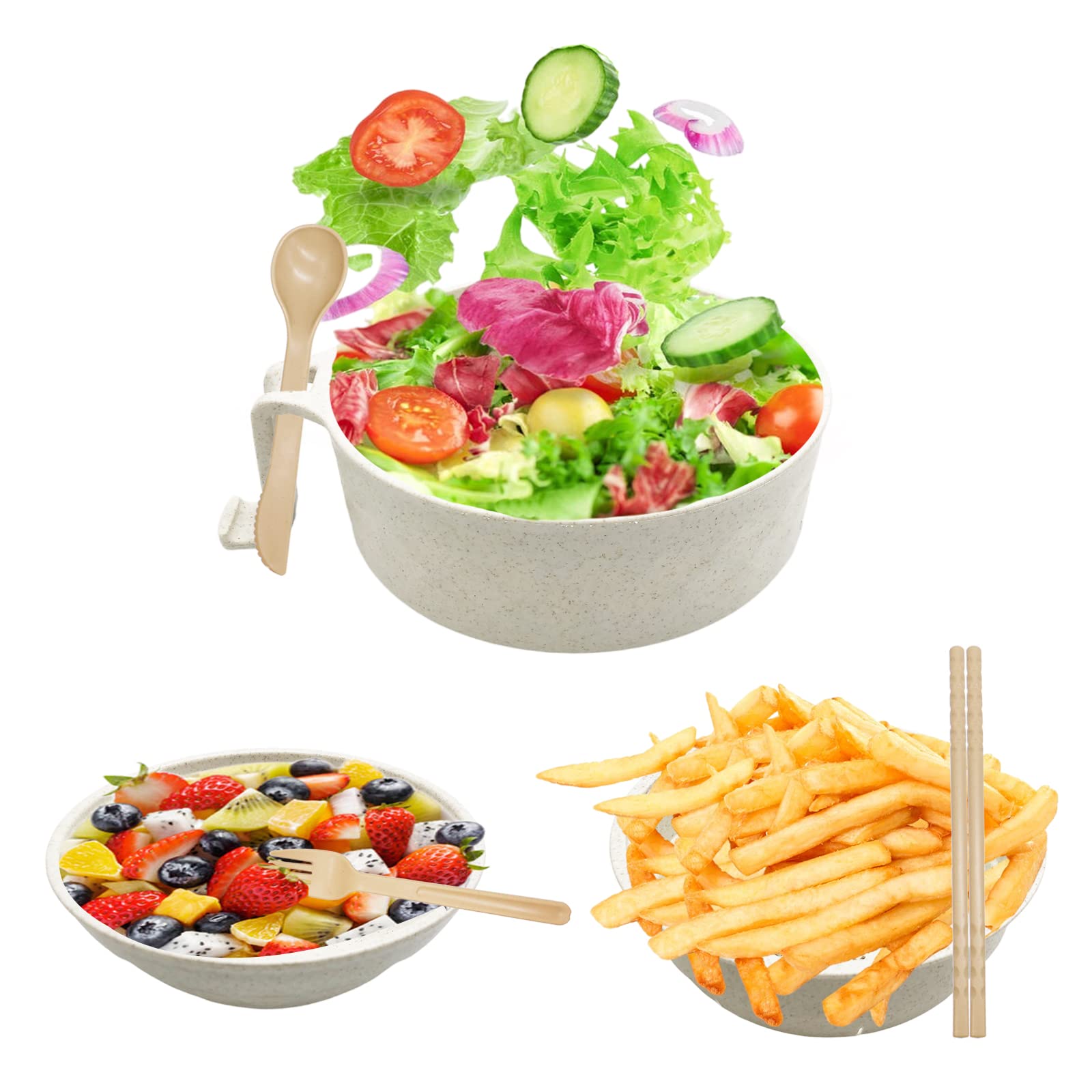 33oz Microwave Safe Ramen Noodle Bowl Set with Chopsticks - BPA Free, Durable & Leak-Proof - Perfect for College Dorm, Office Lunch & Quick Meals