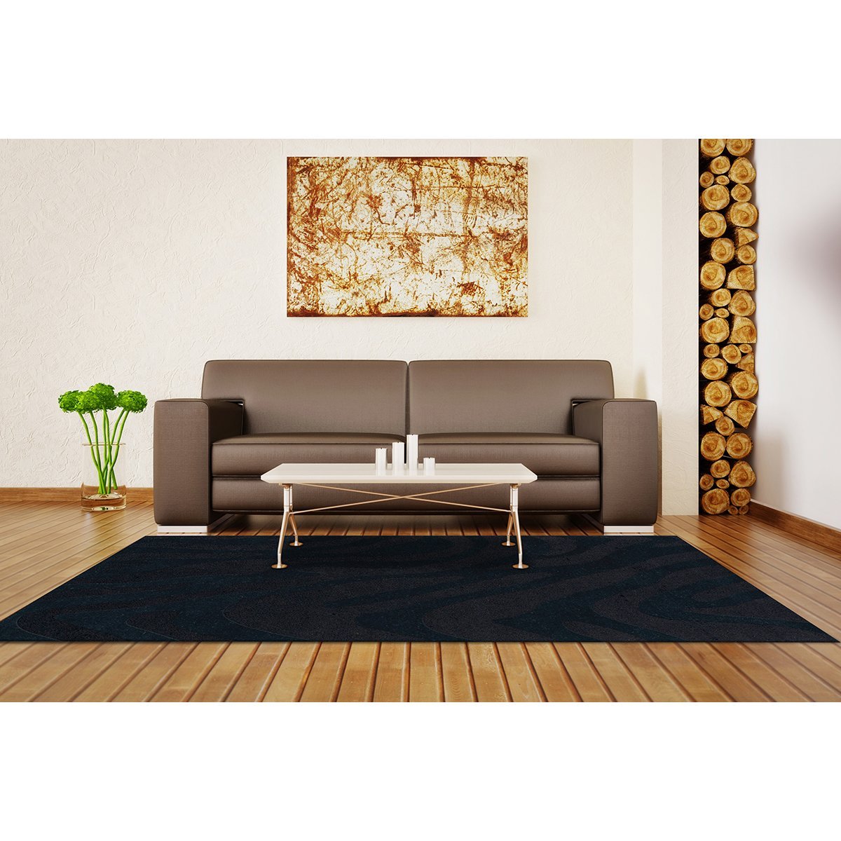 Premium Dalyn Rugs Dover DV2 Area Rug - 8' x 10' Black Indoor/Outdoor Carpet - Perfect for Living Room, Bedroom, Patio & High-Traffic Areas