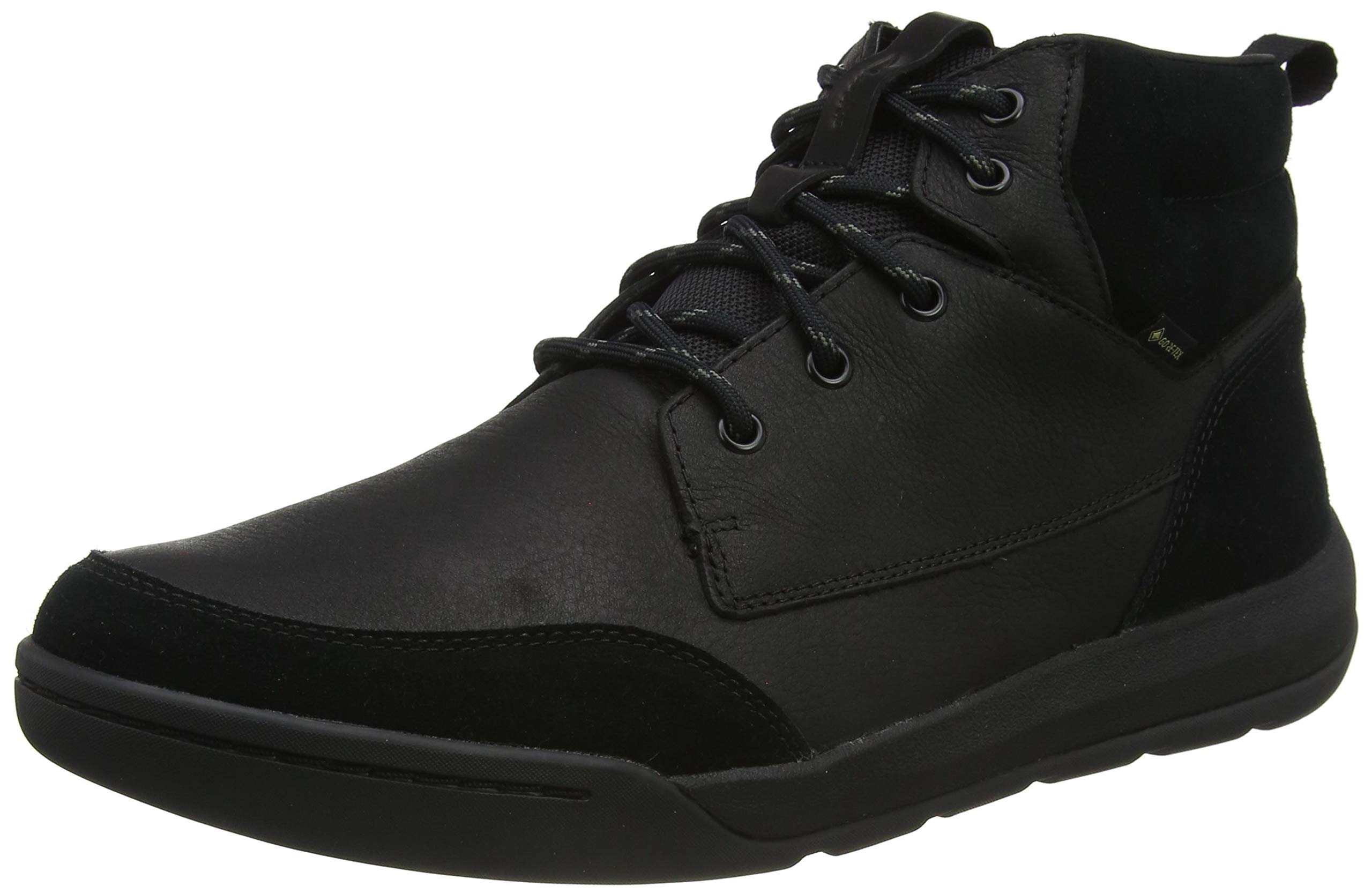 Clarks Ashcombe High Top Ankle Boots for Men - Black Mid Calf Boots | Waterproof & Comfortable for Outdoor, Work & Casual Wear