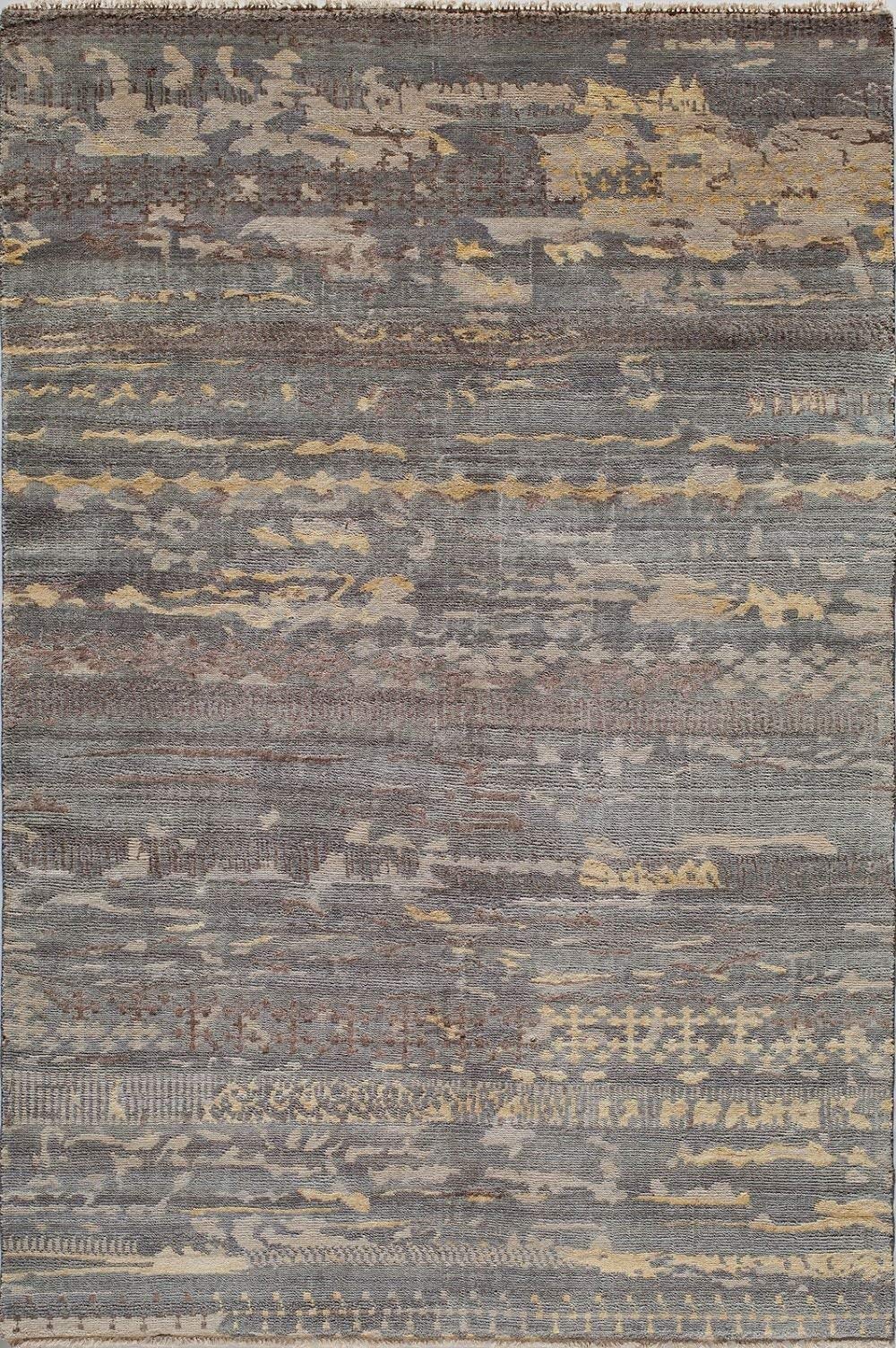 Momeni TERRATER-4GRY5080 Hand Knotted Contemporary Area Rug 5' x 8' Grey - Terra Collection | Perfect for Living Room, Bedroom & Office Decor