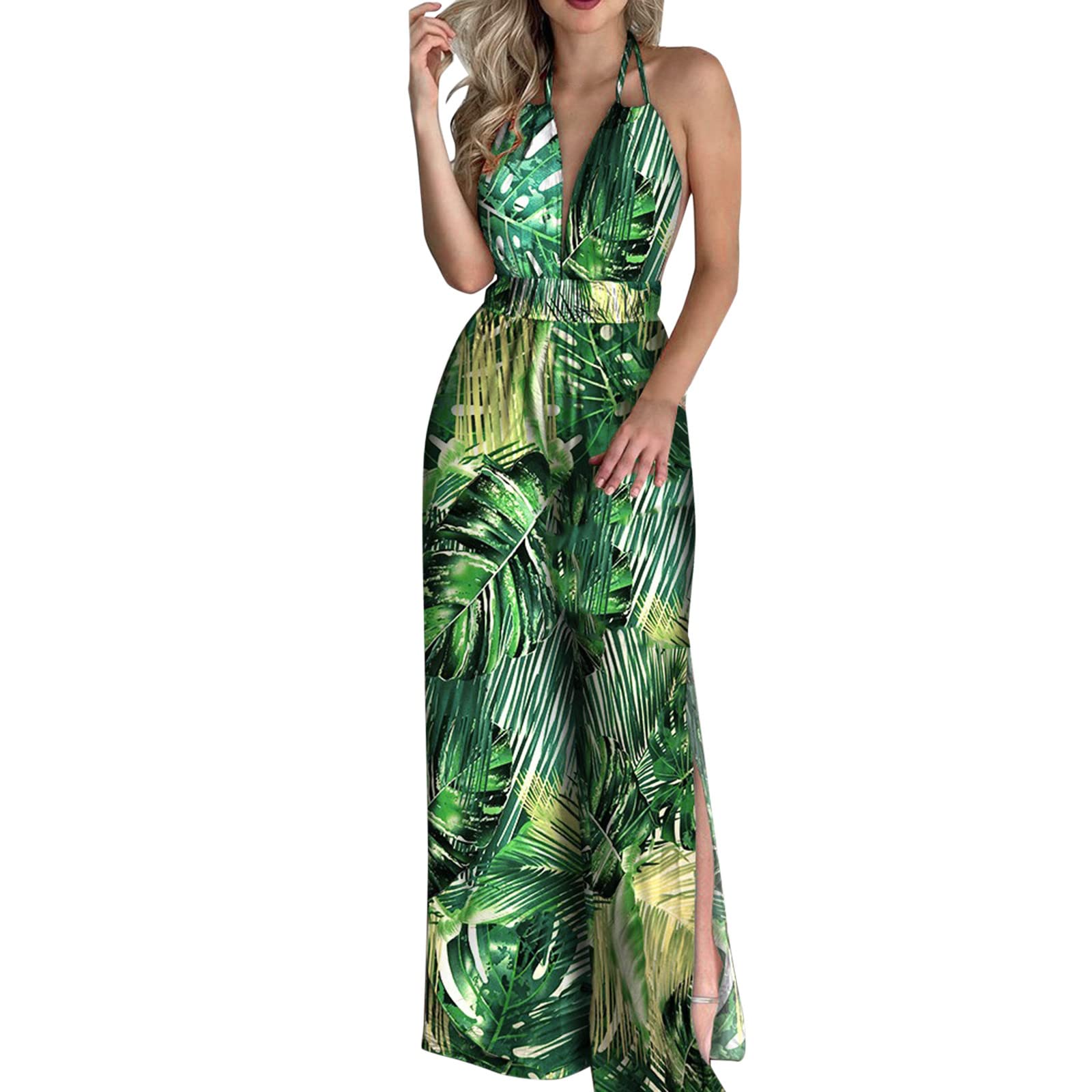 Sequin Drawstring Jumpsuit for Women - Summer Casual V Neck Sleeveless Romper with Split Black Cape | Perfect for Beach Parties, Night Out, and Special Occasions