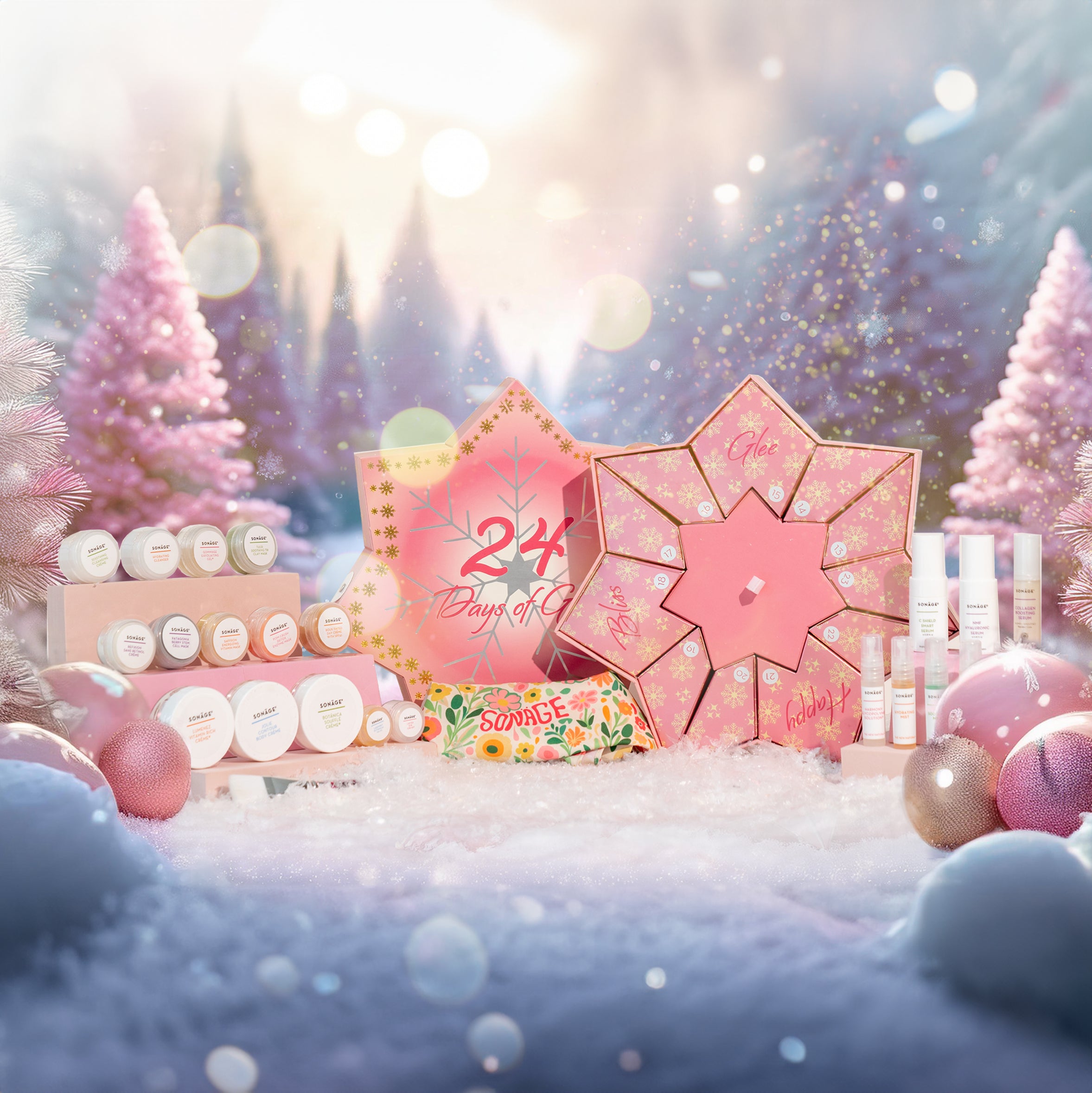24-Day Beauty Advent Calendar 2023 - Luxury Skincare & Makeup Gift Set for Women | Perfect for Christmas Countdown, Holiday Gifting & Self-Care Routine