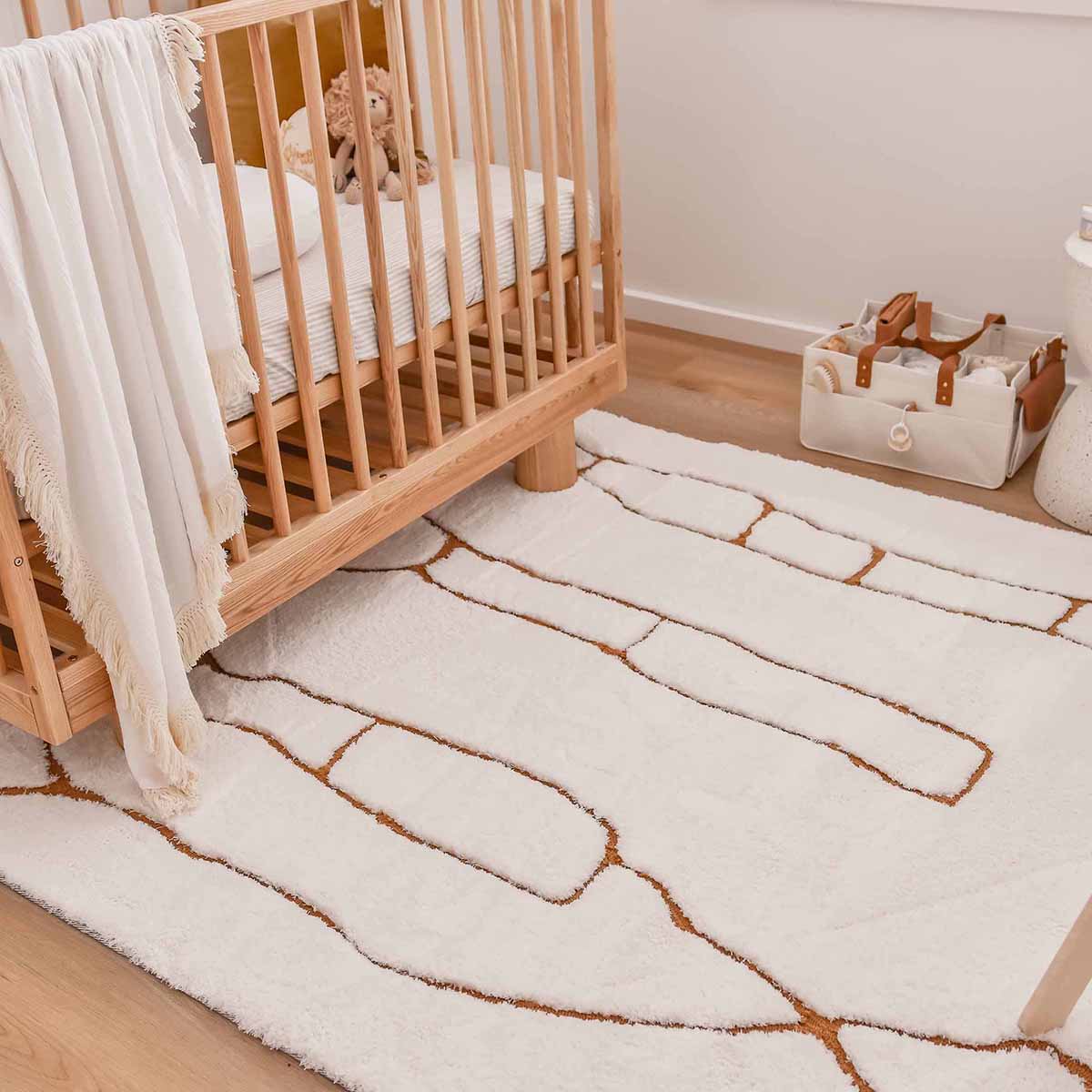 Alayna Tribal Shag Rug - Soft Bohemian Area Rug for Living Room, Bedroom, or Nursery | Fluffy & Cozy Home Decor