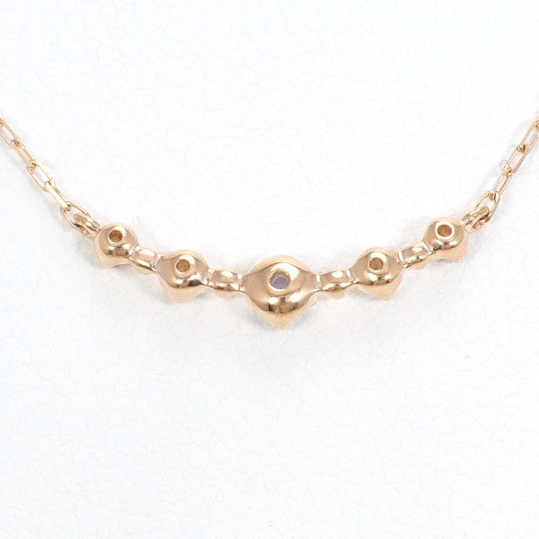 4℃ K10PG Natural Stone Diamond Necklace - 14K Gold Plated Elegant Jewelry for Women, Perfect for Weddings, Anniversaries & Special Occasions