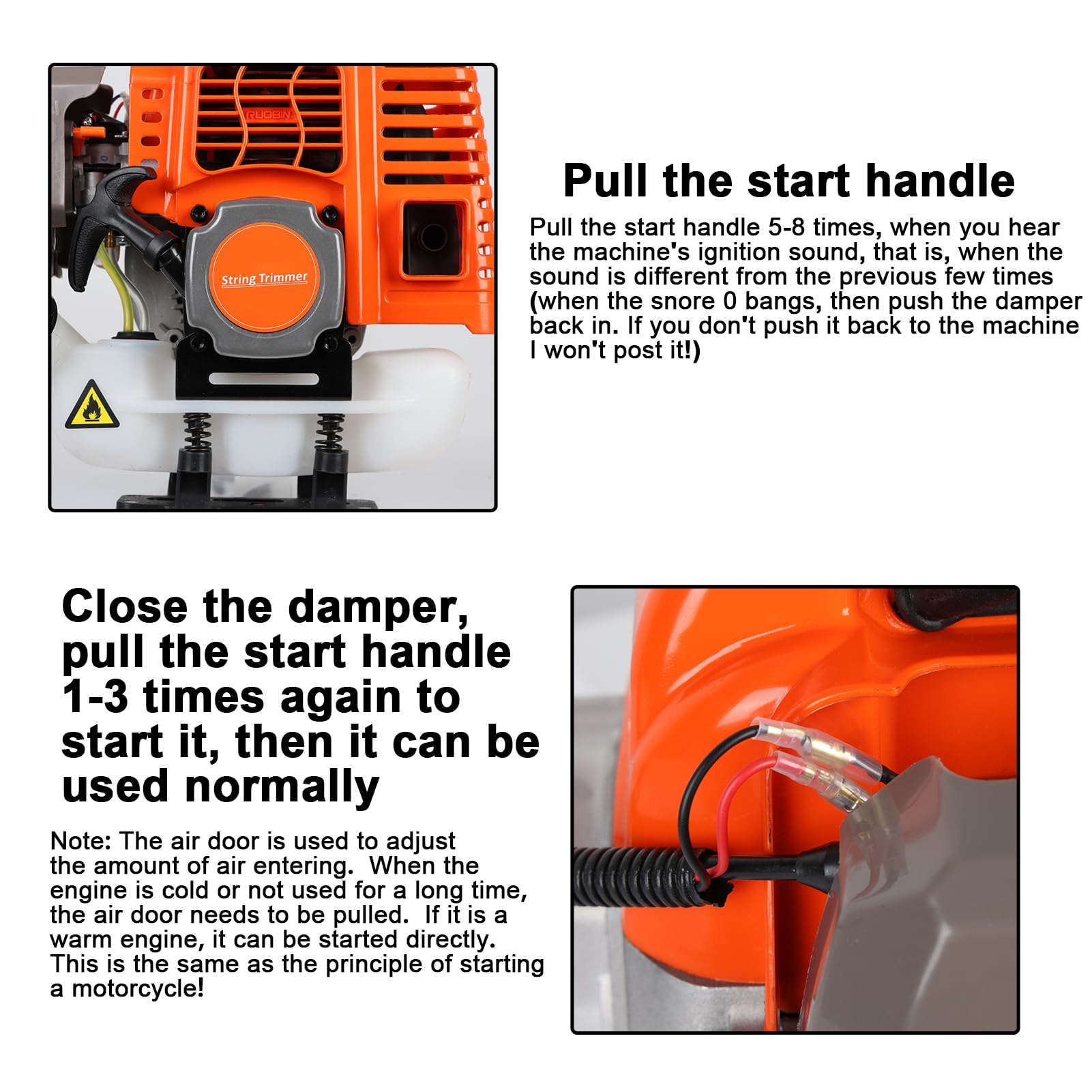 5-in-1 Gas Powered Multi-Functional Trimming Tool Set - 52Cc 2-Stroke Weed Eater, Hedge Trimmer, Pole Chainsaw & Weed Wacker for Professional Landscaping & Home Gardening (Orange) - Perfect for Lawn Care, Yard Maintenance & Property Edging