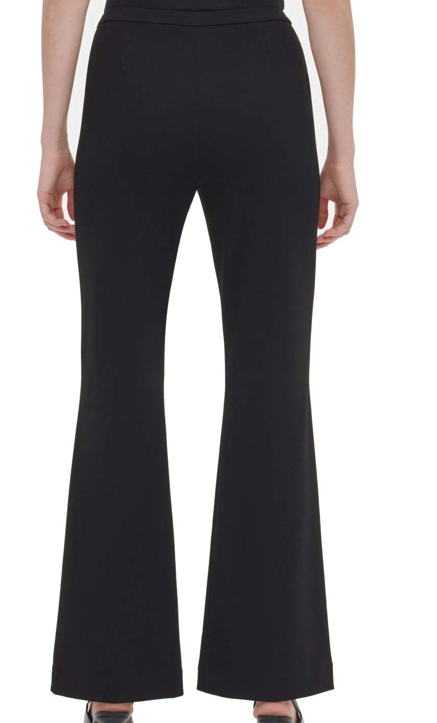 Calvin Klein Women's Wide Leg Pants with Contrast Stitching & Button Details - Comfortable Office Wear & Casual Chic Outfits