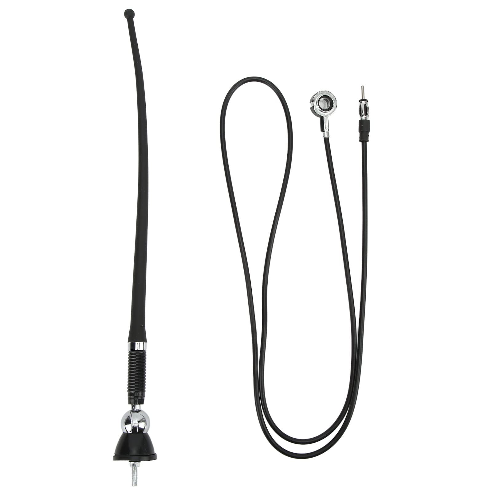 ZPSHYD 36cm Universal Car Radio Antenna - Black ABS AM FM Antenna for All Vehicles, Enhanced Signal for Road Trips & City Driving
