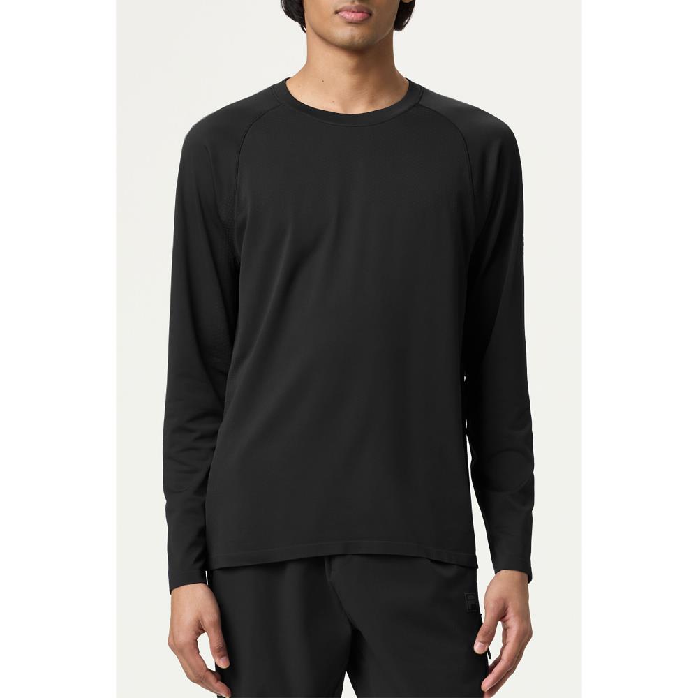 Fila Men's Casa Lucky Ace Seamless Long Sleeve Top - Black | Comfortable Athletic Shirt for Workout & Casual Wear