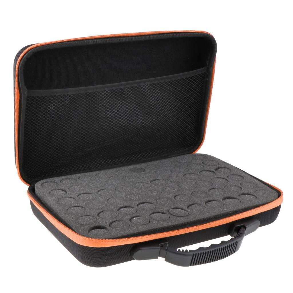 Menolana 60 Bottle Essential Oil Carry Case - Durable Essential Oil Storage Organizer with Foam Padding, Travel Essential Oil Bag (Orange) - Perfect for Aromatherapy, Massage & Home Organization