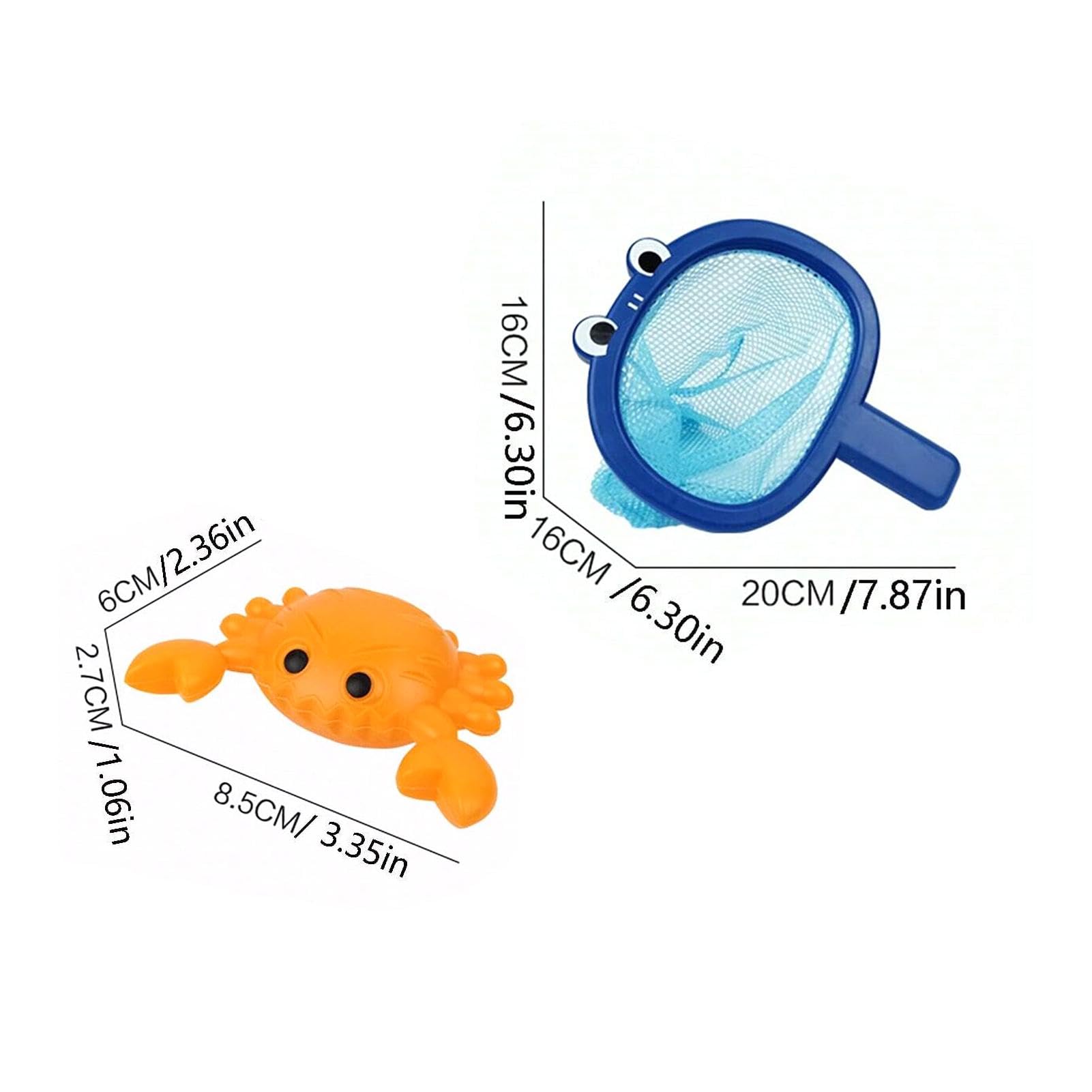 **Baby Bath Fishing Toy Set - Safe Crab & Duck Fishing Game with Net | Interactive Bathtub Toys for Toddlers & Kids | Fun Water Play for Boys & Girls | Perfect for Bath Time, Pool, or Outdoor Play**